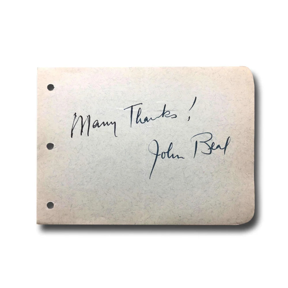 John Beal Hand Signed Album Page Cut with JSA COA - Authentic Autograph from The Firm Actor - Perfect for Collectors, Fans, and Memorabilia Displays
