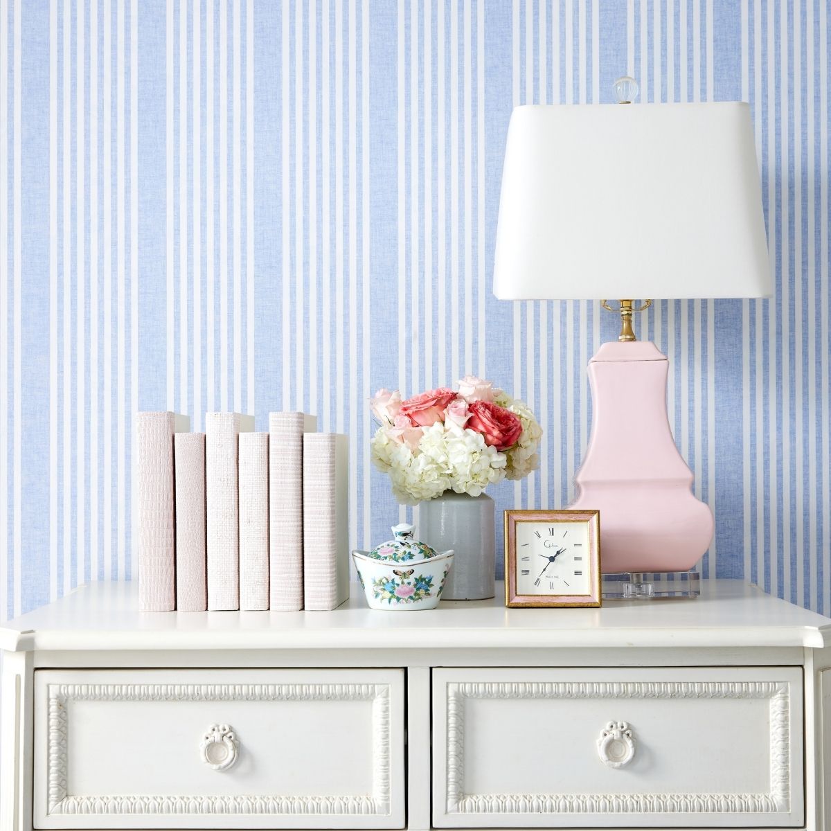 French Linen Stripe Wallpaper - Premium Textured Wall Covering for Living Room, Bedroom & Office Decor