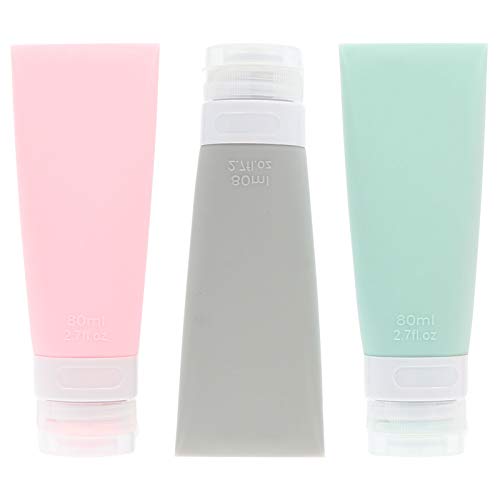Premium Silicone Travel Bottles Set - 2.8oz Leak-Proof Toiletry Containers for Shampoo, Lotion & Cosmetics | TSA Approved for Air Travel, Gym & Camping Essentials
