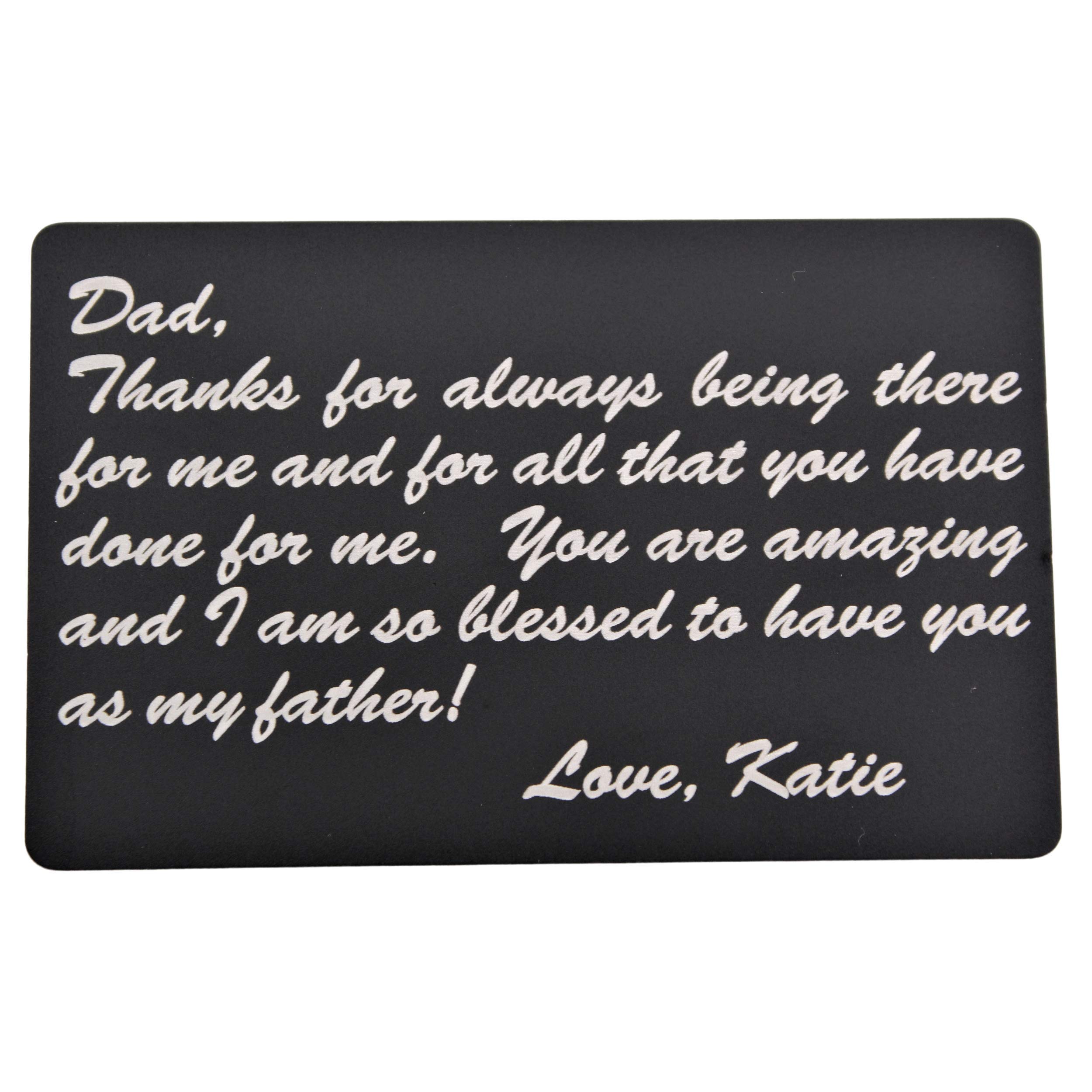 Personalized Engraved Aluminum Wallet Card - Custom ID & Contact Info Card for Men & Women - Perfect for Travel, Emergency, and Everyday Carry