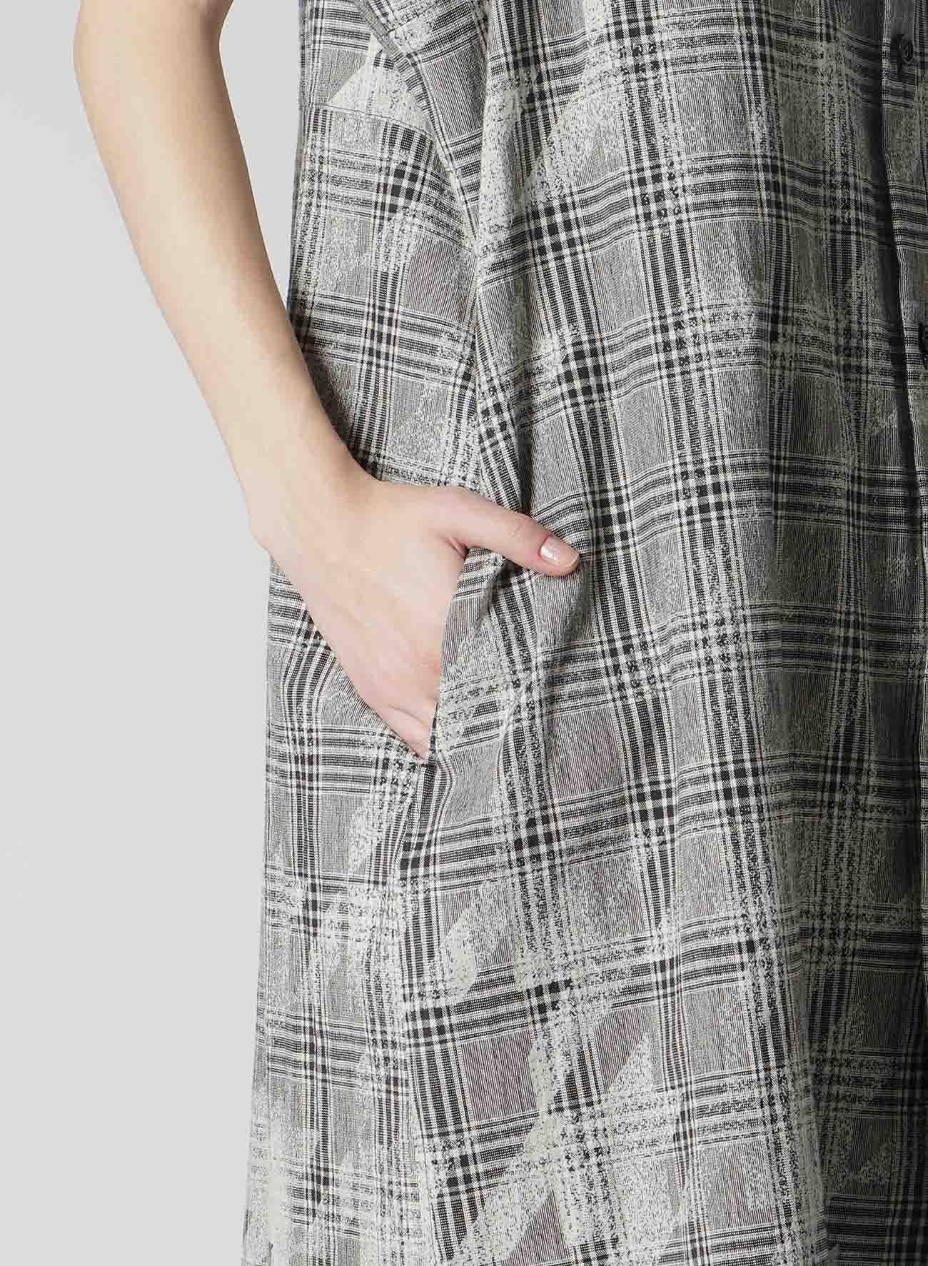Stylish Cotton Linen Plaid Houndstooth Sleeveless Shirt Dress for Women | Casual Summer Dress for Outings, Beach, and Office Wear