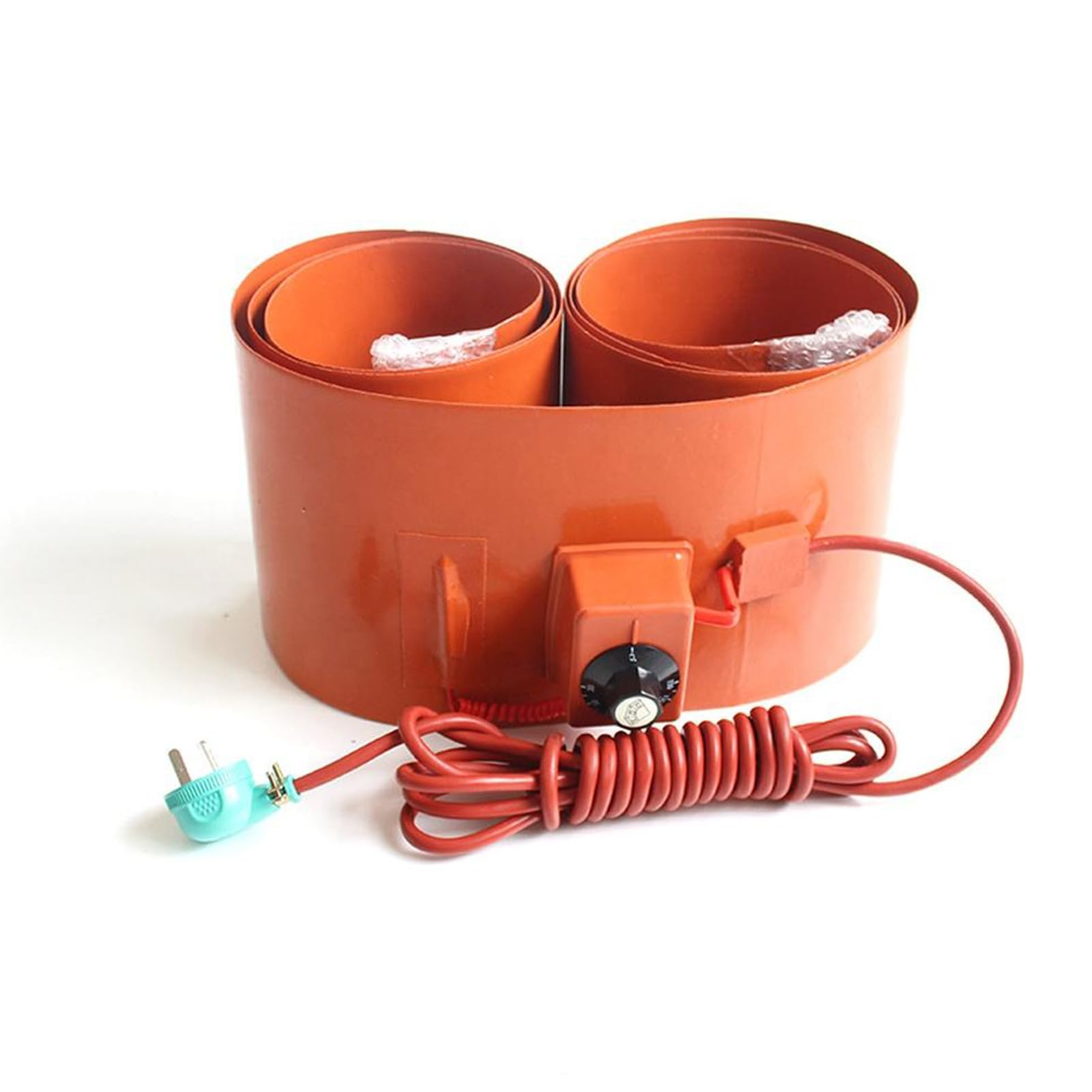 Electric Silicone Oil Drum Heater Belt - Adjustable Thermostat 30-150°C for 20L-200L Metal Barrels | Industrial Drum Heating Pad for Cold Weather Storage & Viscosity Control