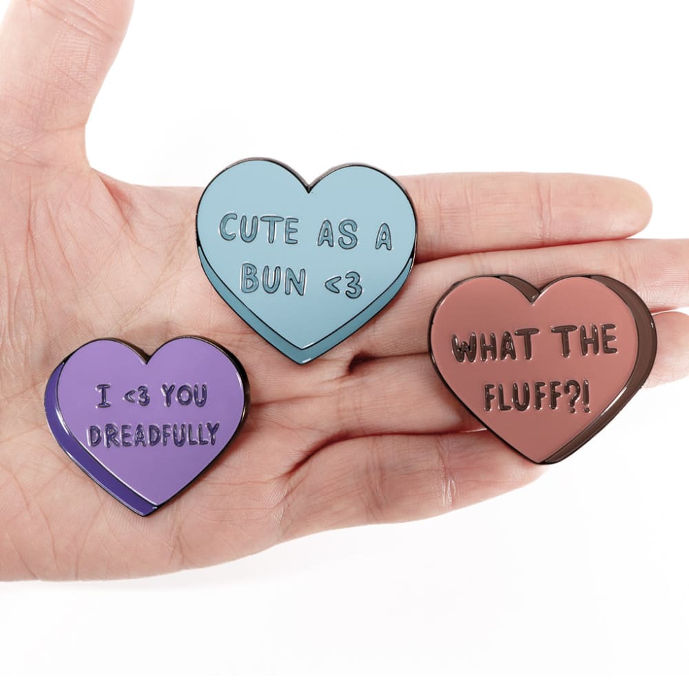 Plushie Dreadfuls Heart Candy Enamel Pin - Cute Kawaii Accessory for Backpacks, Jackets & Gifts | Valentine's Day, Birthday & Everyday Wear