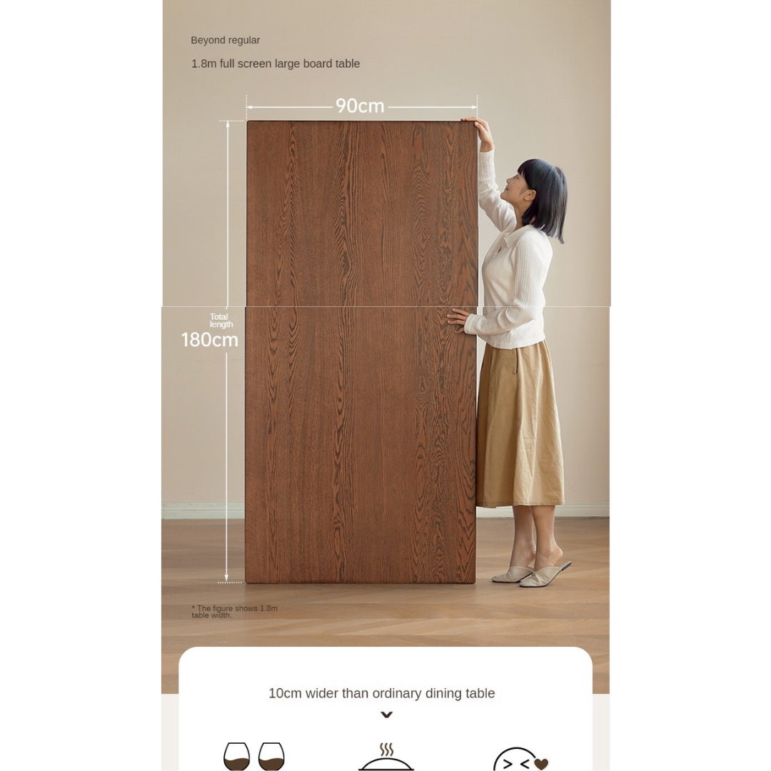 Premium Black Walnut & Oak Solid Wood Acrylic Suspension Dining Table - Modern Floating Design for Kitchen, Dining Room & Small Spaces