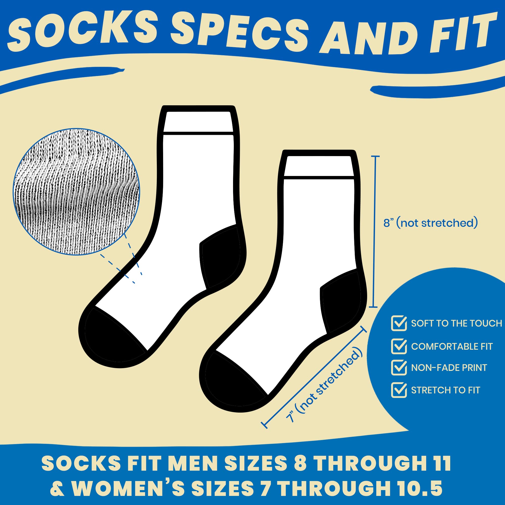 Personalized Face Socks - Custom Photo Socks for Birthday, Anniversary & Holiday Gifts - Fun Novelty Socks for Couples, Friends & Family