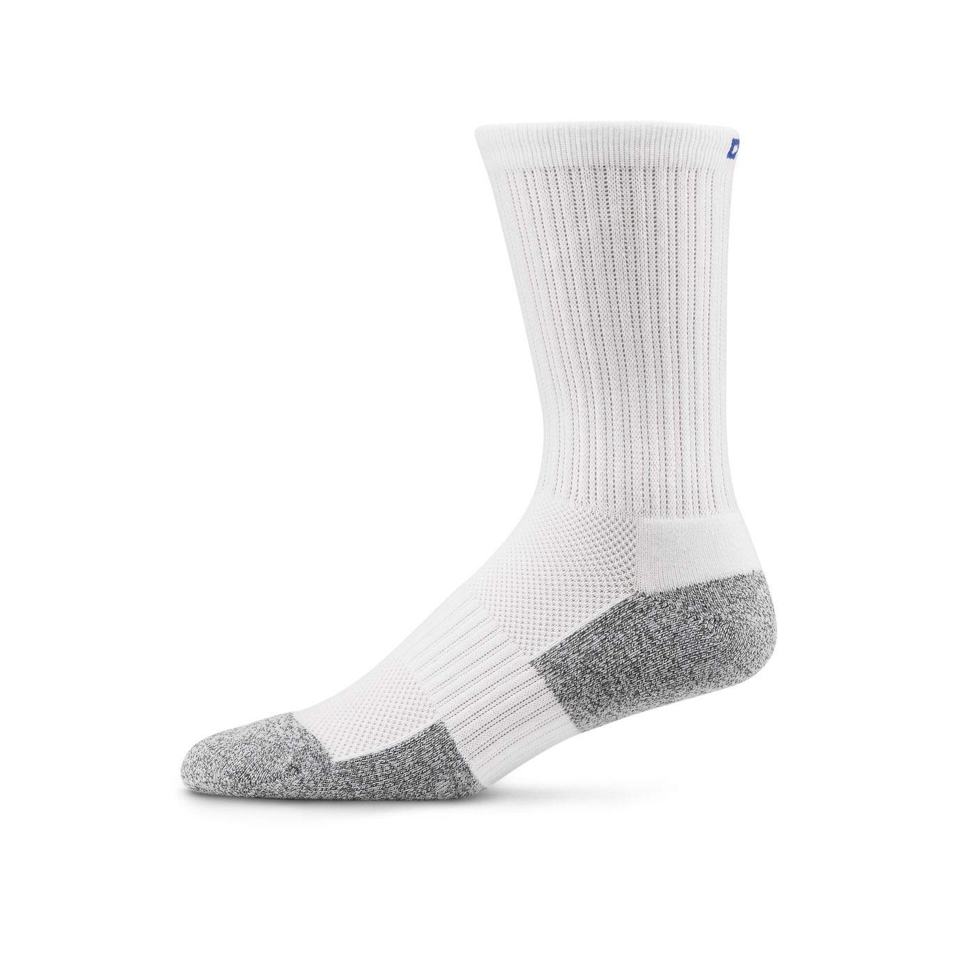 Dr. Comfort Crew Diabetic Socks for Men & Women - White Medium Size - Breathable Cotton Diabetic Socks for Circulation & Swelling Relief - Ideal for Daily Wear, Travel & Diabetic Foot Care