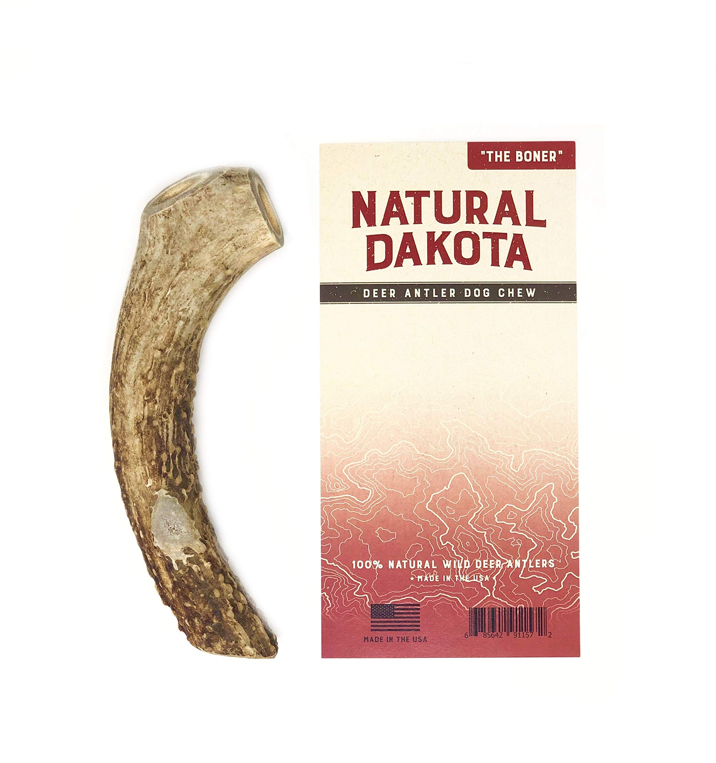 Premium Natural Dakota Deer Antler Chew Toys for Dogs - Large Size, Long-Lasting Dog Bone for Aggressive Chewers - Perfect for Teething Puppies & Dental Health