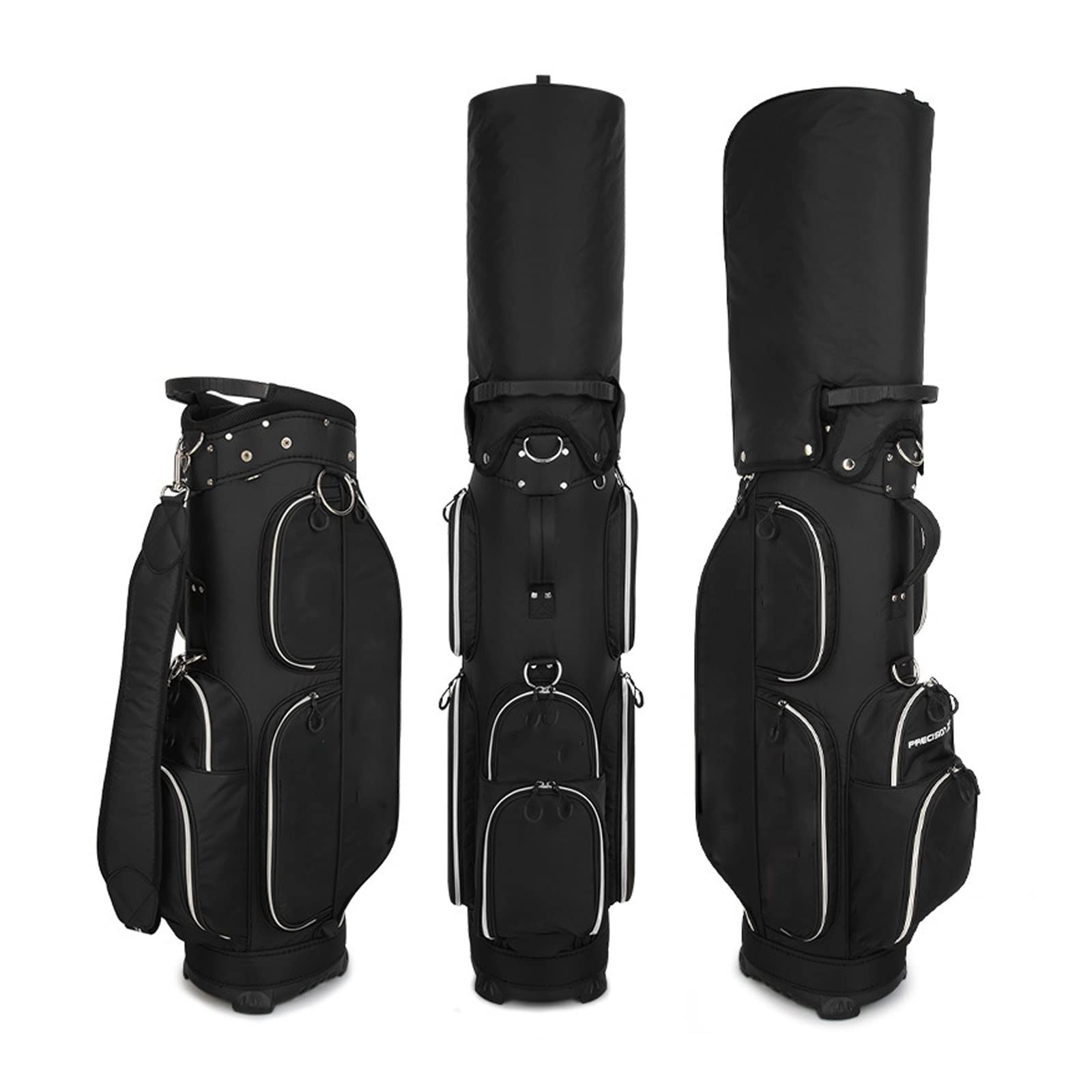 **Lightweight Waterproof Golf Stand Bag for Men & Women - Durable Multifunctional Storage with Easy Clean Design - Perfect for Tournaments, Driving Range & Travel (Black)**