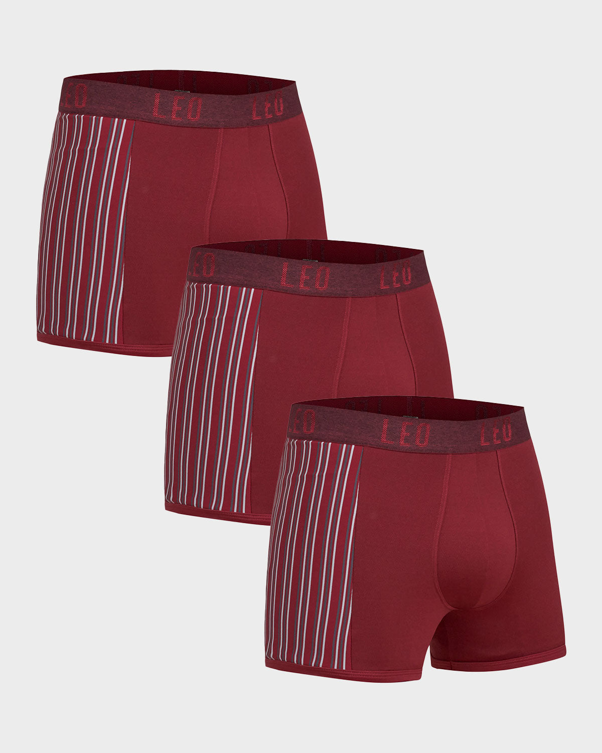 3 Pack Perfect Fit Trunk Underwear for Men with Contrast Stitching - Soft Cotton Boxer Briefs for Everyday Comfort, Workout & Lounge