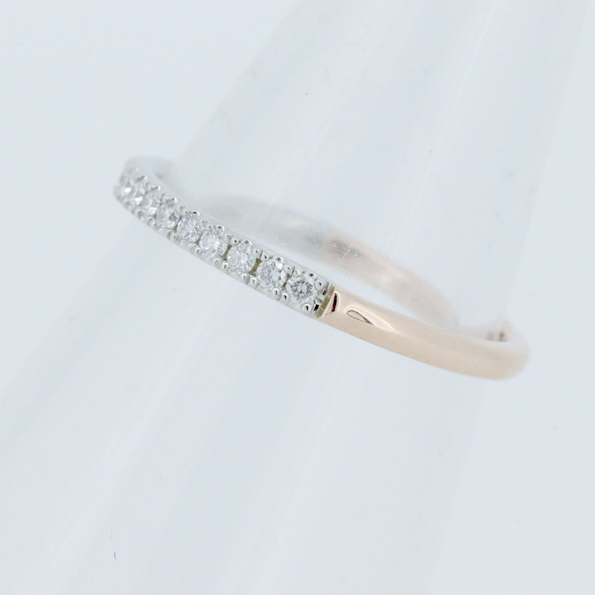 4℃ Half Eternity 18K White Gold (Au750) and Platinum (Pt950) Diamond Ring for Women - Perfect for Engagement, Wedding, Anniversary and Special Occasions