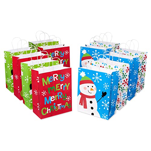 Santa, Snowman, Snowflakes and Merry Christmas