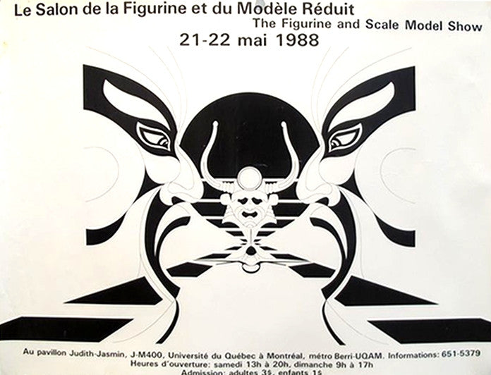 Vintage 1988 Montreal Exhibition Poster - Le Salon de la Figurine et du Modele Reduit Collectible Art Print | Perfect for Home Decor, Office Wall Art & Gift for Collectors