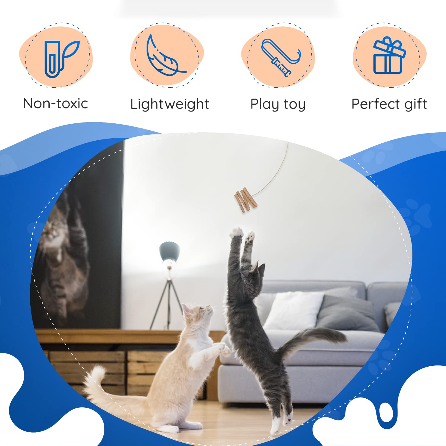 Interactive Cat Toy - Cat Dancer 101 for Play & Exercise | Brown Color | Indoor Fun for Active Kitties & Cats