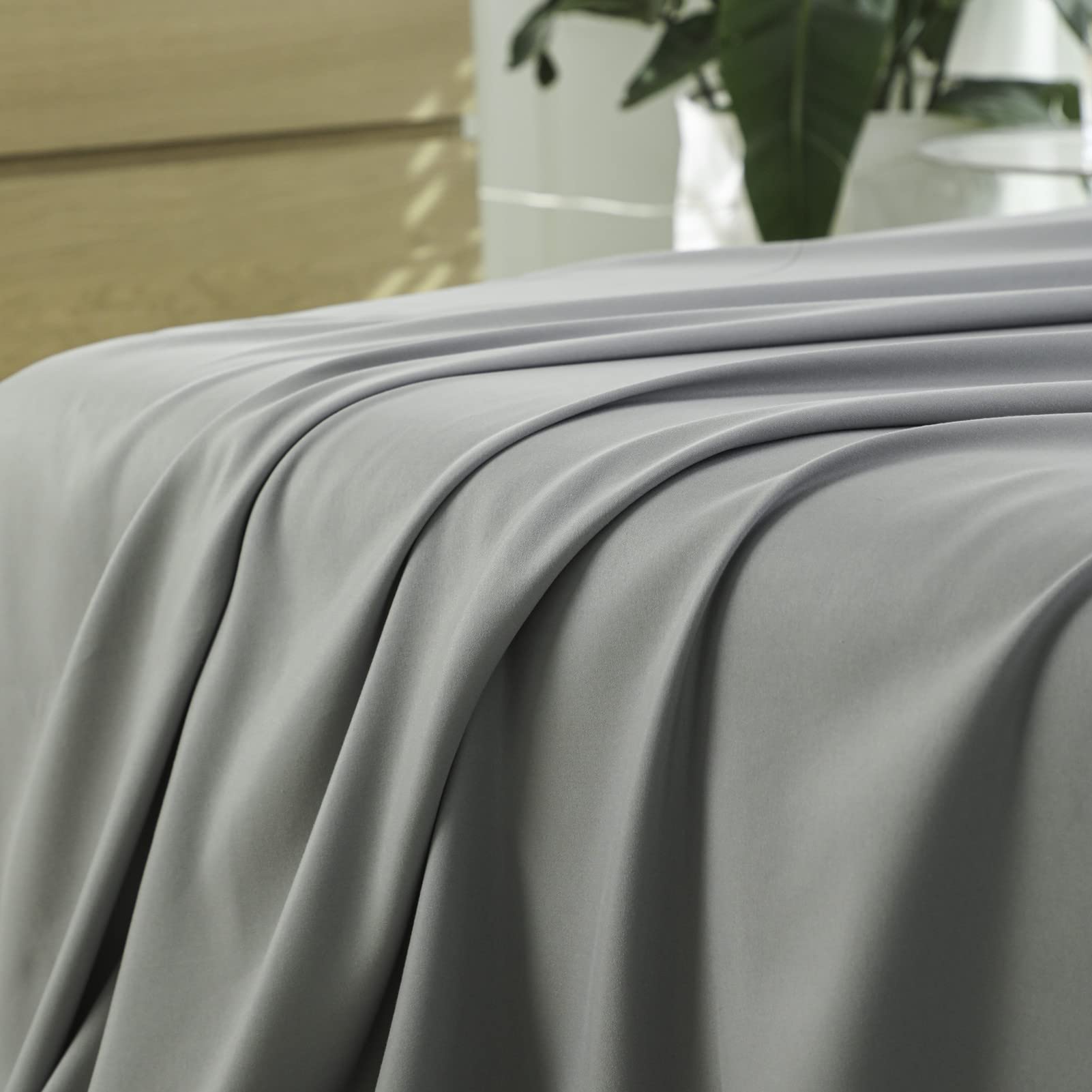 Premium 1800 Thread Count Microfiber TwinXL Sheet Set - Soft Grey Deep Pocket Fitted Sheet & Pillowcases (3-Piece) for Cozy Bedroom Comfort - Perfect for Guest Rooms, Dorms & Apartment Living
