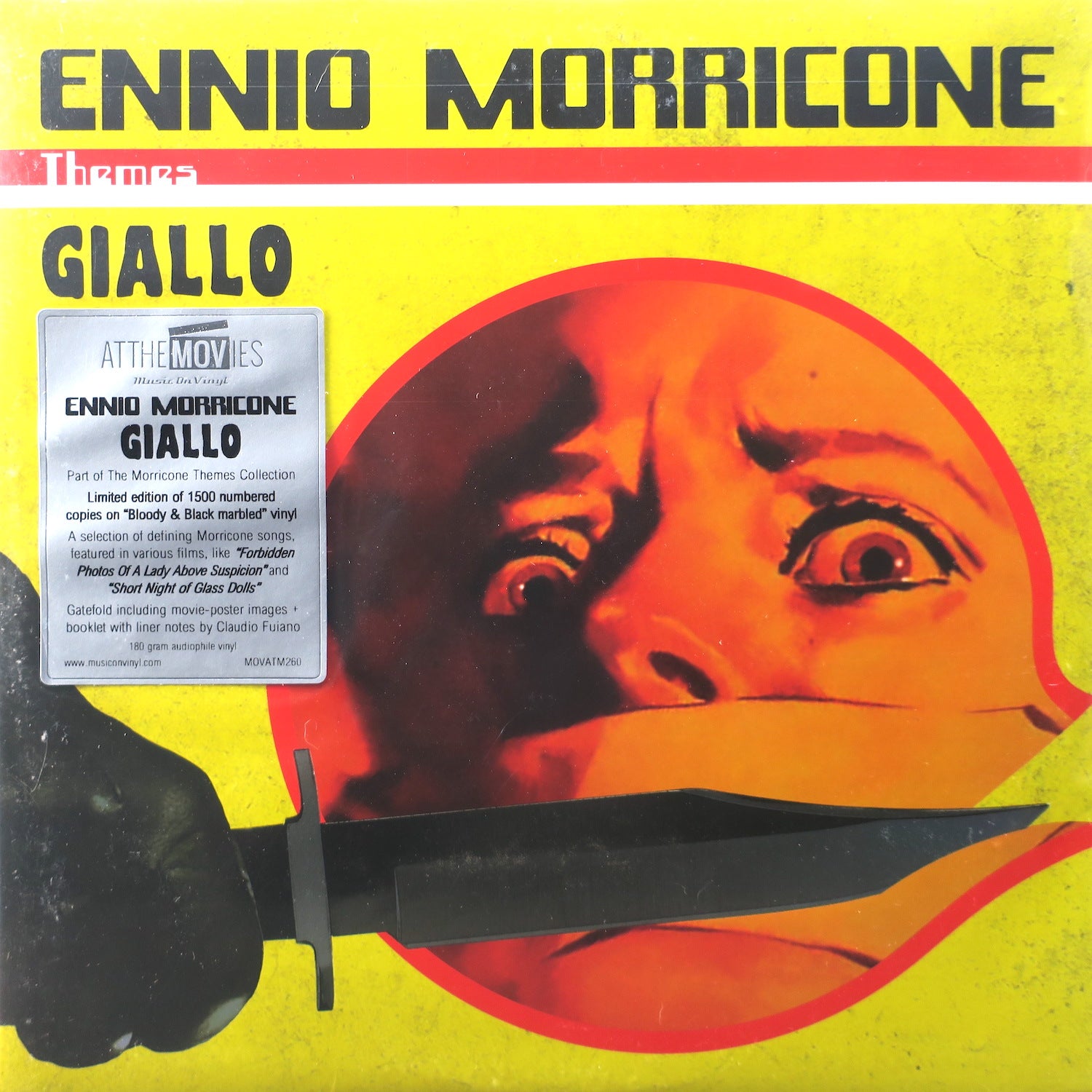 ENNIO MORRICONE 'Giallo' 180g RED/BLACK Vinyl 2LP Record - Limited Edition Soundtrack for Movie Lovers & Vinyl Collectors - Perfect for Home Listening and Music Enthusiasts