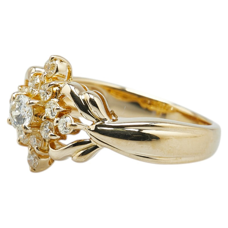 18K Yellow Gold Diamond Ring for Women - Elegant Solitaire Engagement & Wedding Band - Perfect for Proposals, Anniversaries & Special Occasions