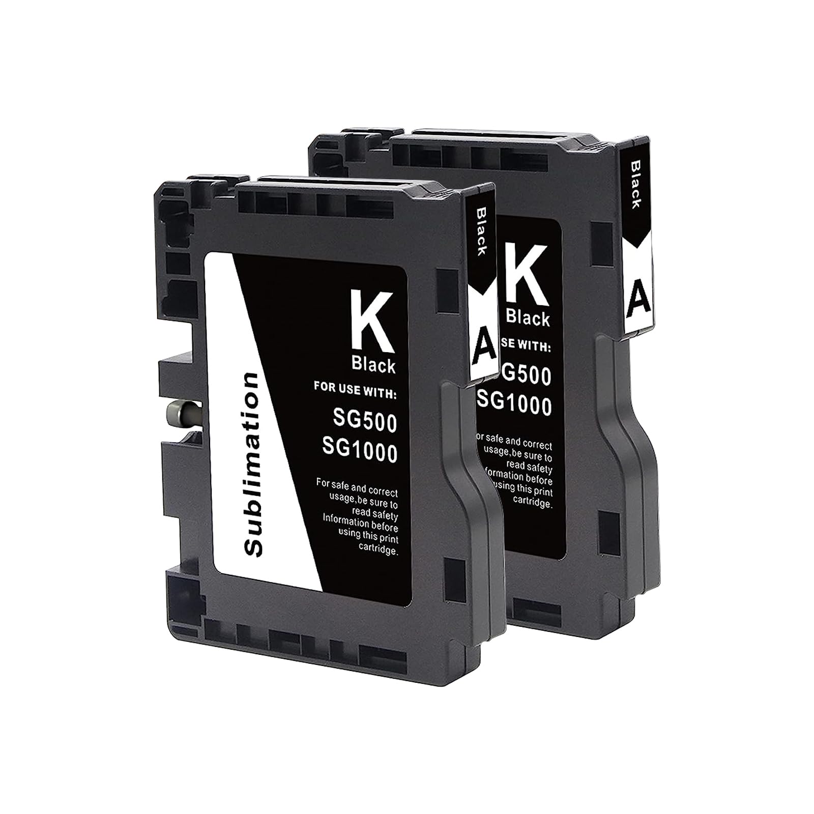Sawgrass Virtuoso SG500 SG1000 Sublimation Ink Cartridge - 2 Pack Black Ink Refills for T-Shirt, Mug & Photo Printing