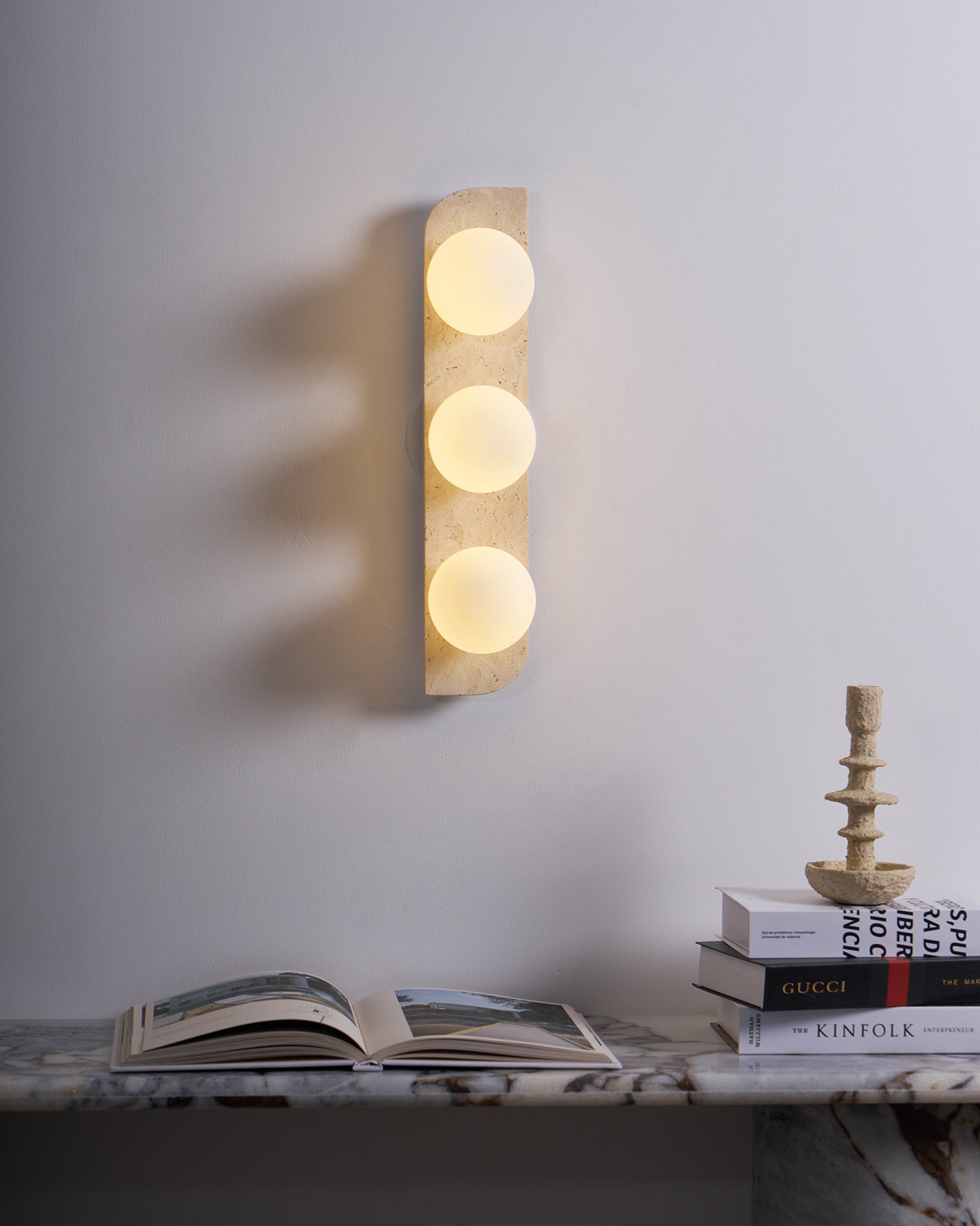 Elysian Travertine Wall Light - Modern Outdoor Sconce for Patio, Garden, and Porch Lighting | Waterproof & Durable Design