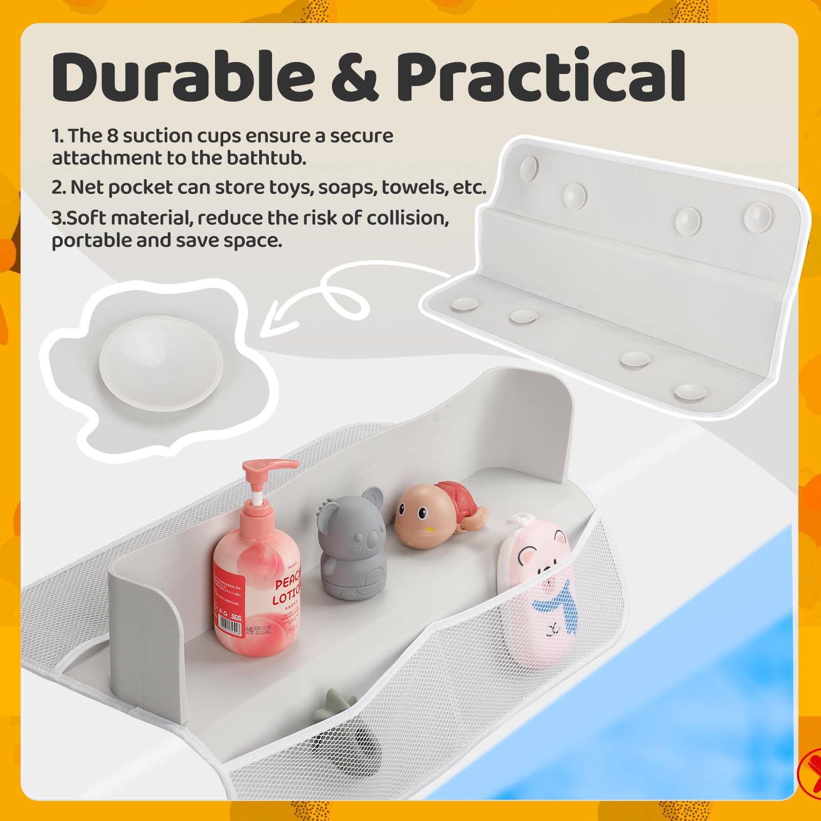 2 Pcs Bathtub Splash Guard for Kids - 43