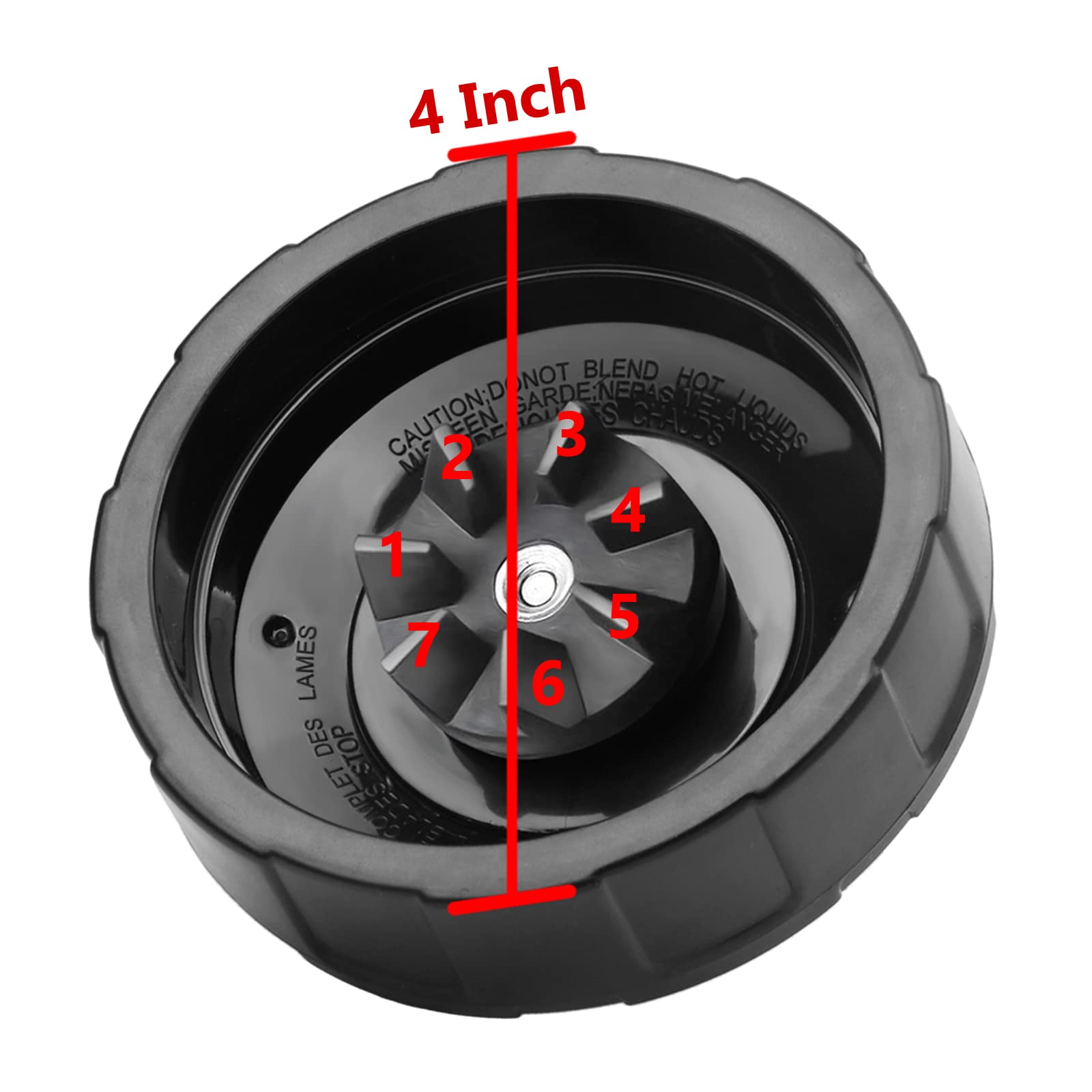 Premium Ninja Blender Replacement Parts - 7-Fin Stainless Steel Blender Blade for Ninja Cups | High-Speed Bearing & Leakproof Seal | Perfect for Smoothies, Protein Shakes & Food Prep