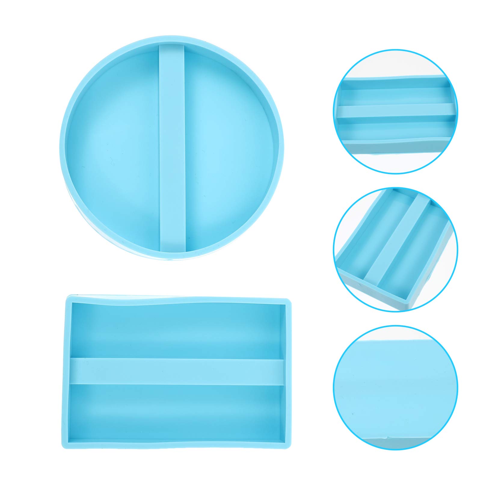 2pcs Silicone Business Card Holder Mold - DIY Epoxy Resin Craft Mold for Soap, Candle Making - Office & Study Storage Organizer (Style A) - Perfect for Crafters, Small Business Owners & Home Organization