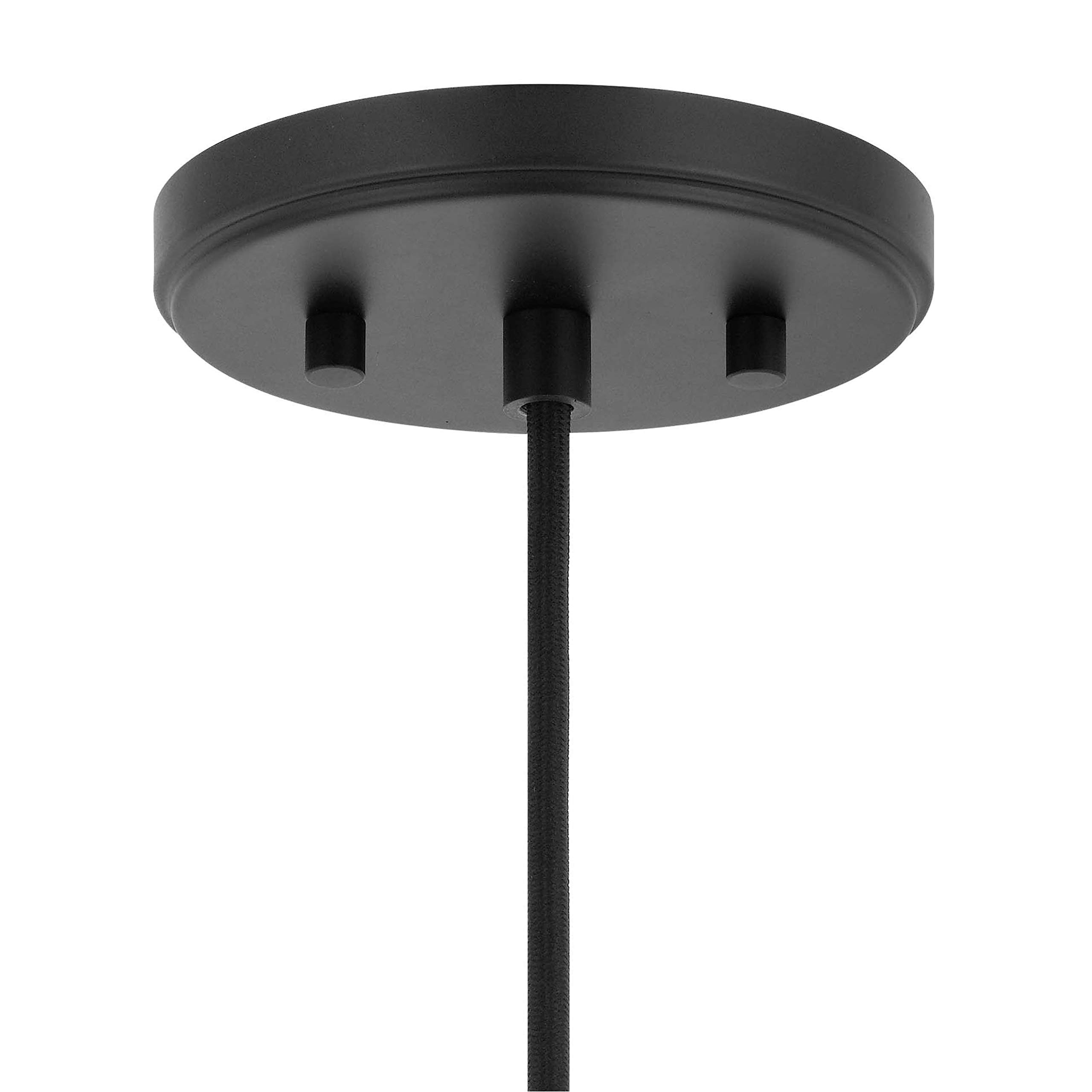Phantasm II 1-Light Black Finish Smoke Graduated Glass Pendant Light - Modern Ceiling Fixture for Kitchen Island, Dining Table, Bedroom & Living Room | Perfect for Kitchen Lighting, Dining Room Decor & Bedroom Ambience