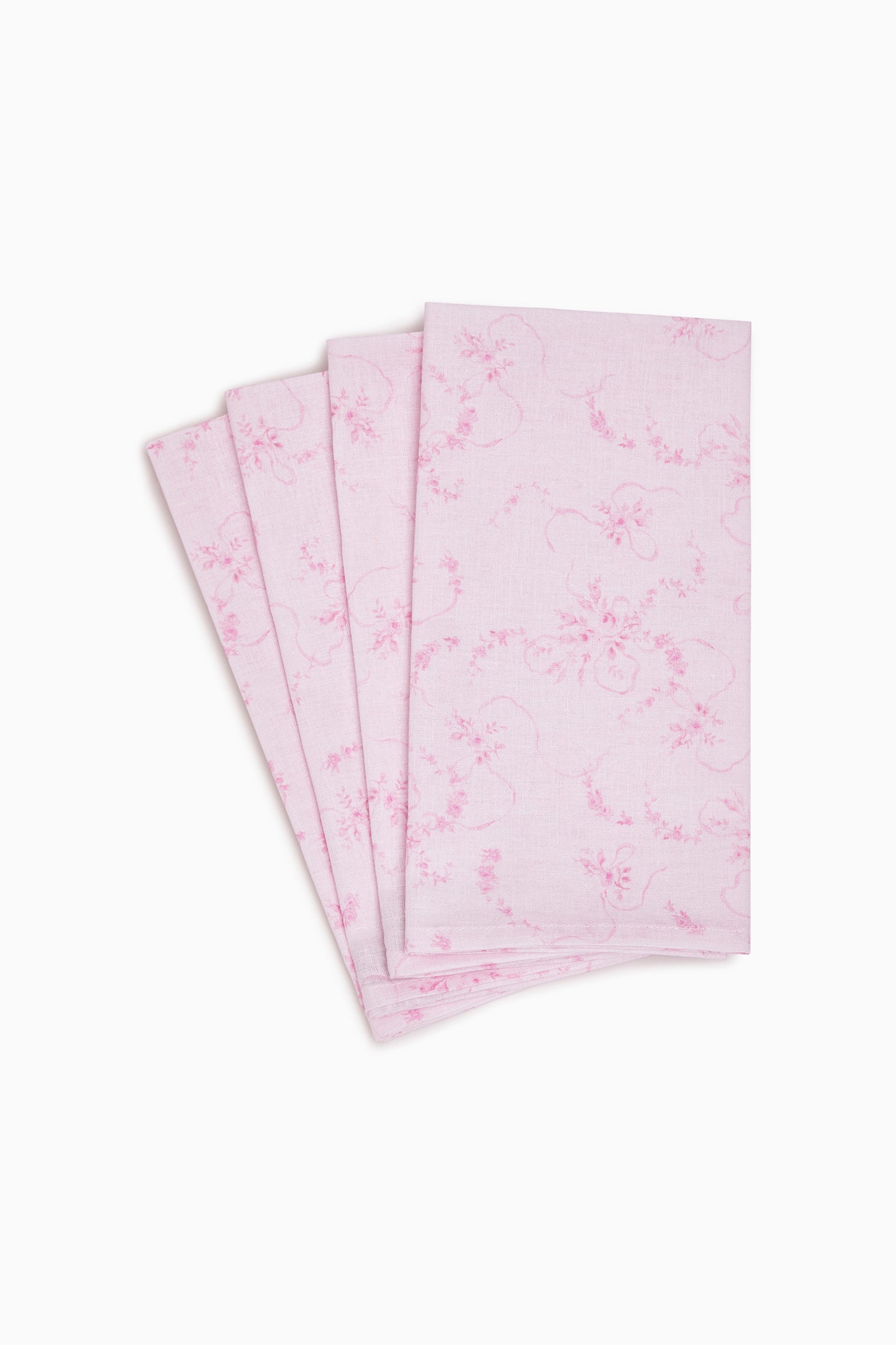 Vintage Inspired Linen Napkins Set of 4 - Premium Cotton Table Linens for Dinner Parties, Weddings & Home Decor