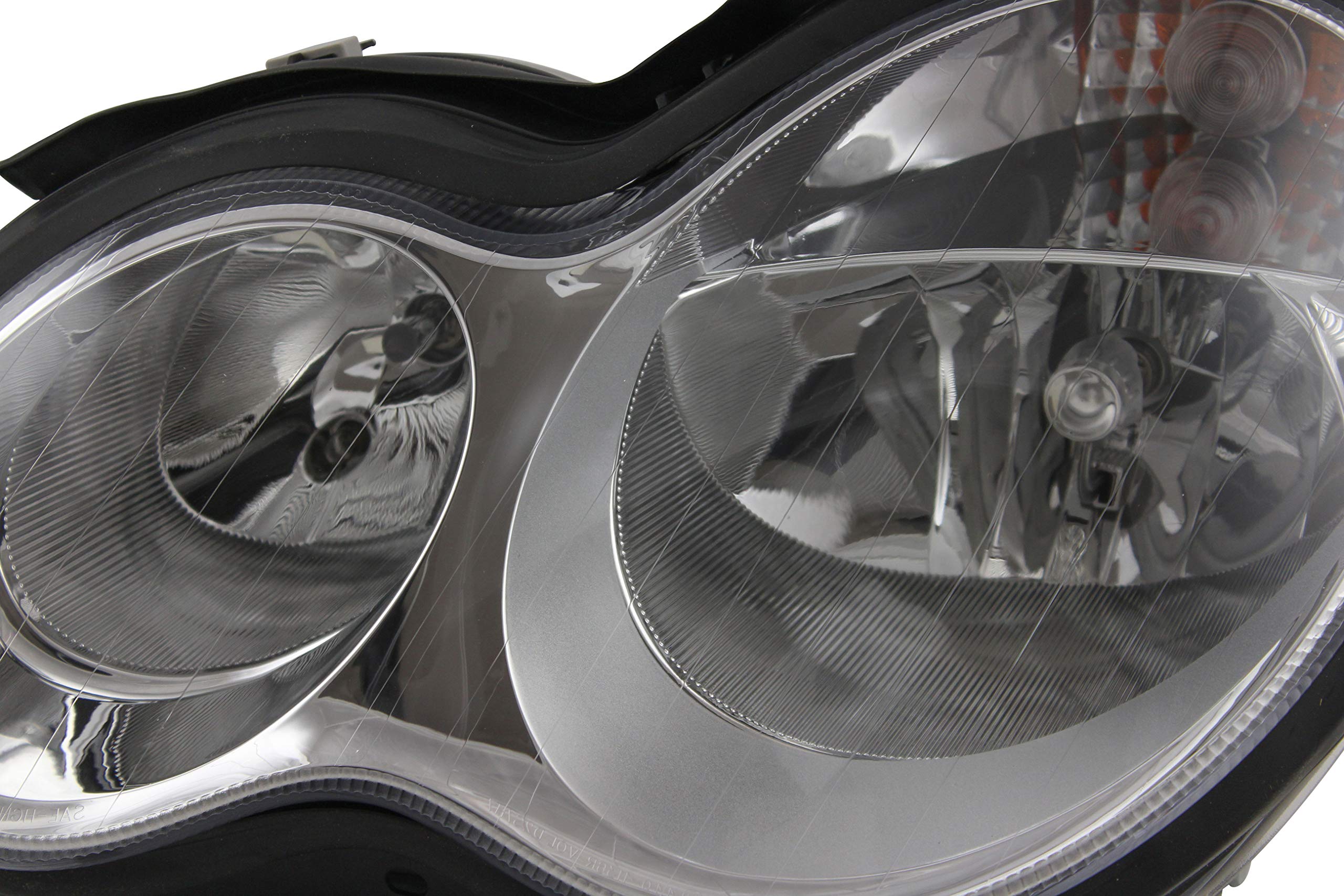 Mercedes Benz C Class Headlights Replacement Set - Halogen Headlamps for 2005 2006 2007 Models (Driver & Passenger Side) | Perfect for Night Driving & Auto Restoration Projects