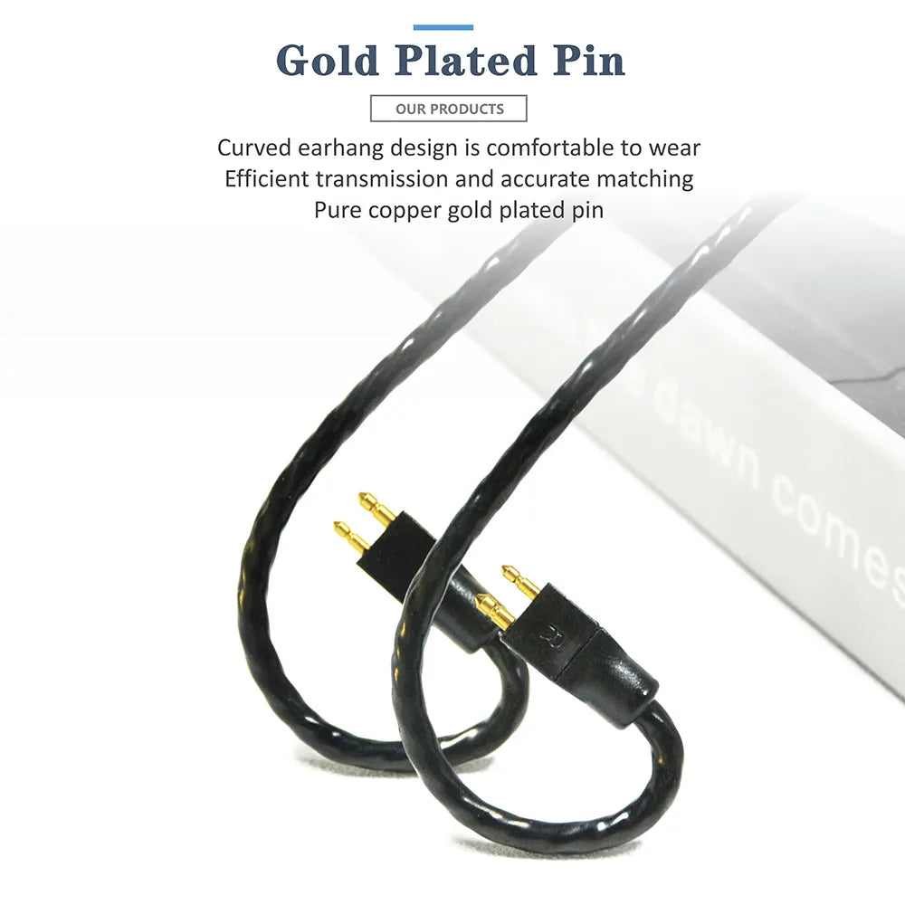 Premium GUCraftsman 6N Single Crystal Copper Audiophile Headphone Cable - Compatible with FitEar MH334/MH335DW/Togo334/Private 223/Private 333/F111 - Perfect for Studio Monitoring & High-End Audio Listening