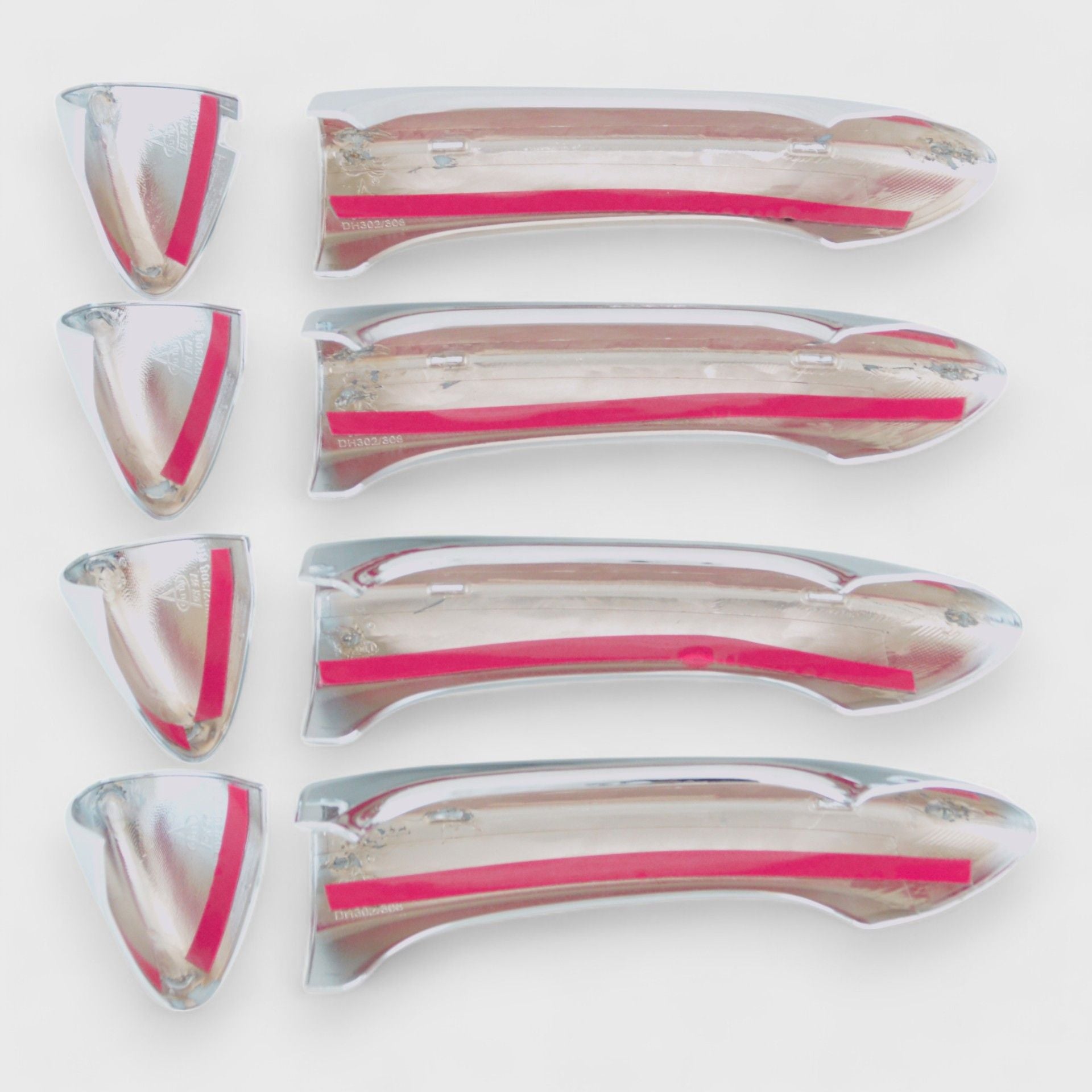 Chrome Door Handle Cover for Cars - No Smart Key Required - Universal Fit DH308 - Protects Against Scratches & Theft - Ideal for Parking Lots & High-Traffic Areas