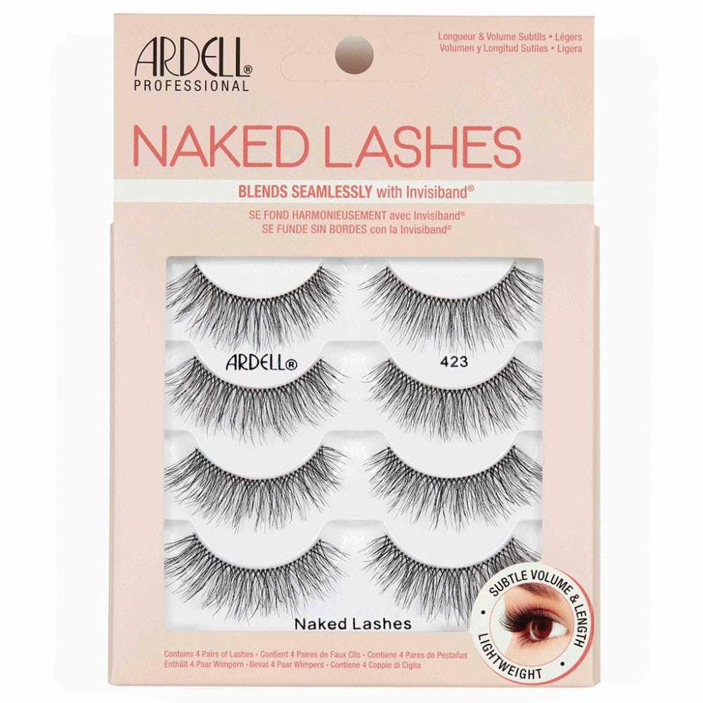 Ardell Naked Lashes #423 - 4 Pack Natural False Eyelashes for Everyday Wear & Special Occasions