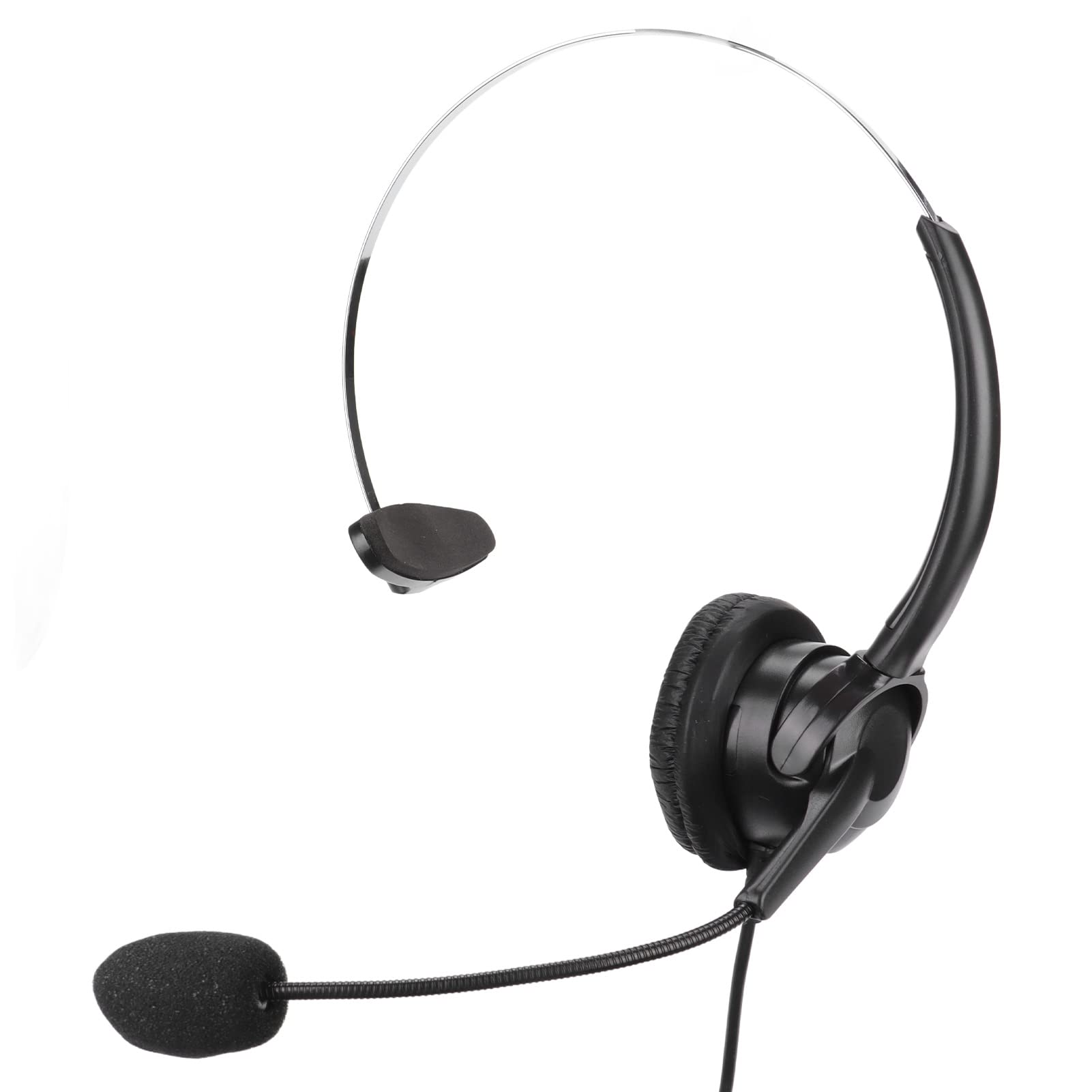 RJ9 Telephone Headset with 330° Adjustable Microphone - Noise Cancelling Headset for Call Centers & Home Office - Compatible with Landline Phones & RJ9 Devices - Perfect for Customer Service, Telemarketing & Remote Work
