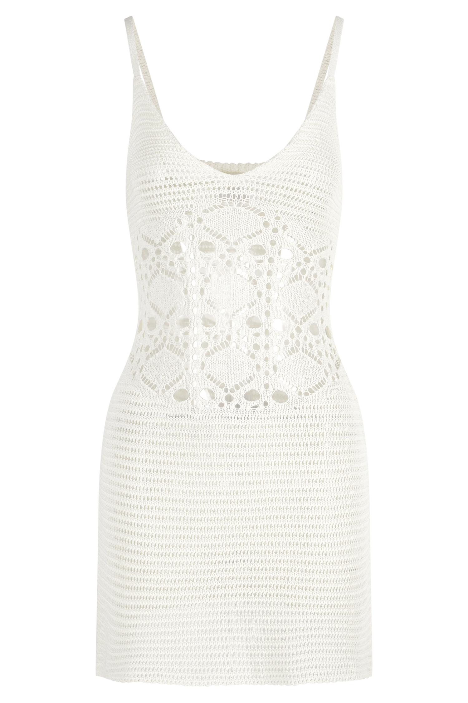 Everette Crochet Knit Mini Dress - Ivory | Boho Chic Summer Dress for Women | Perfect for Beach Vacations, Date Nights & Music Festivals