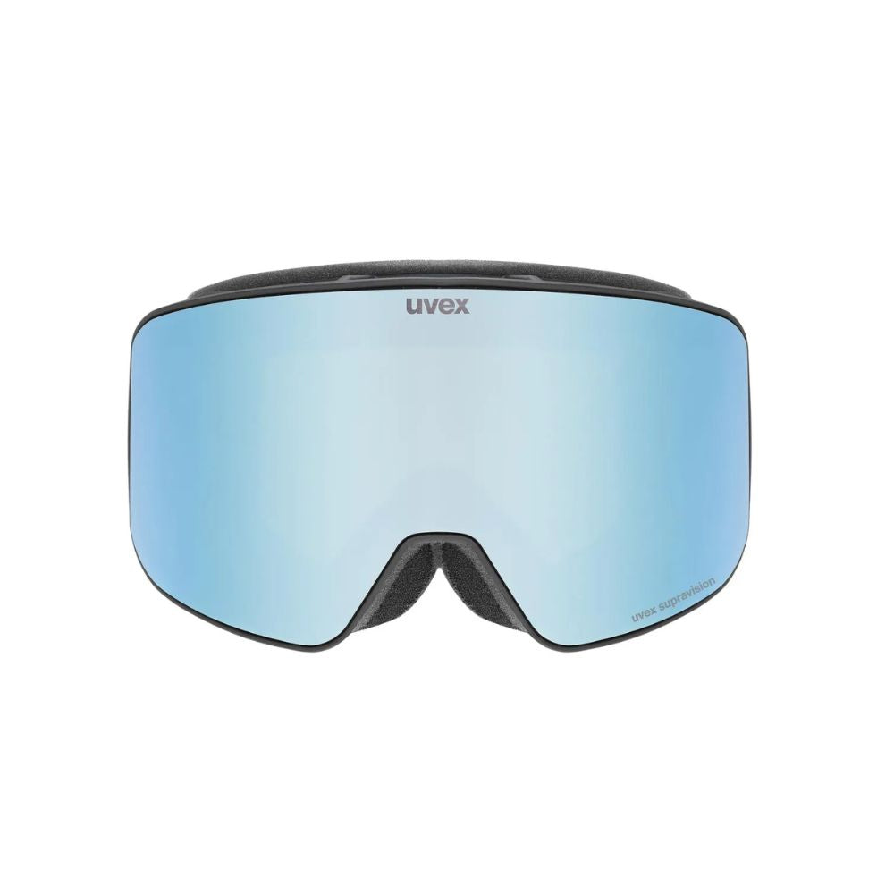 Uvex Pyrit FM Kids OTG Ski Goggles for Boys & Girls Ages 11-16 - Black Sapphire Lens - Youth Snowboarding & Winter Sports Eyewear for Skiing, Snowboarding & Outdoor Activities