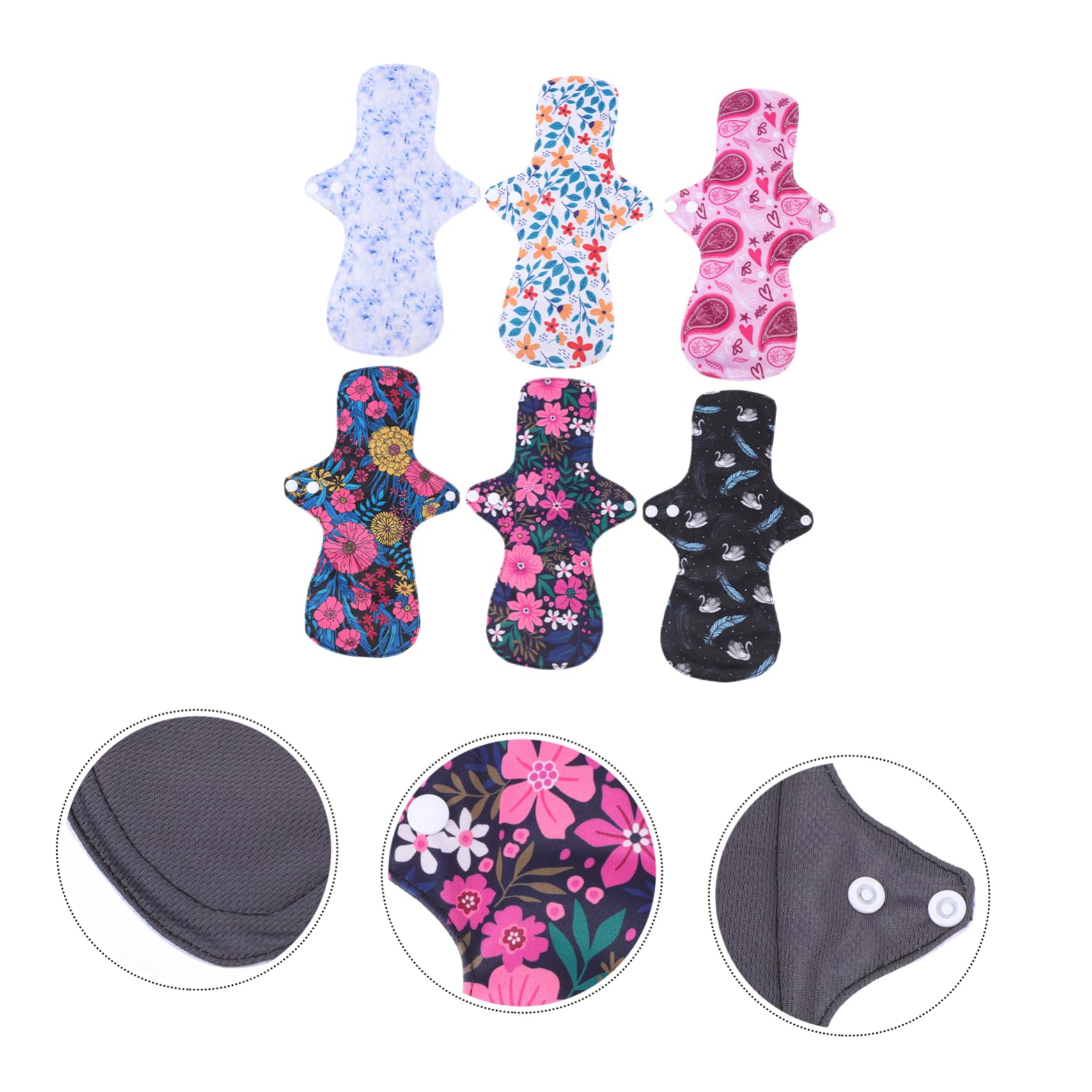 Minkissy 30pcs Reusable Sanitary Pads - Washable Menstrual Pads for Women with Waterproof Membrane, Soft & Absorbent Cloth Sanitary Napkins - Perfect for Daily Use, Postpartum Care, and Overnight Protection