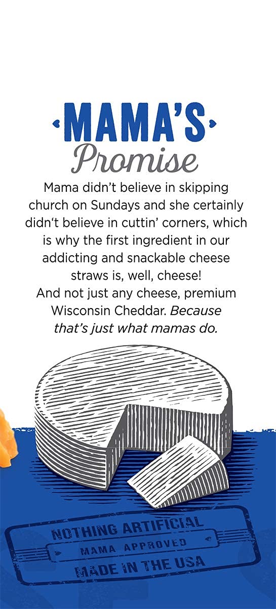 Mama Geraldine's Aged Cheddar Cheese Straws - 6 Pack (4.5oz Each) - Gourmet Baked Snack Crisps | Perfect for Parties, Appetizers & Wine Pairings