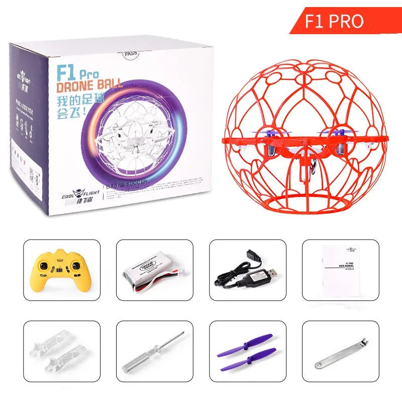 F1 Pro Competition FLYBALL Soccer Drone - High Performance RC Drone for Soccer Training, Racing & Outdoor Sports - Perfect for Backyard Games, Drone Soccer Leagues & STEM Activities