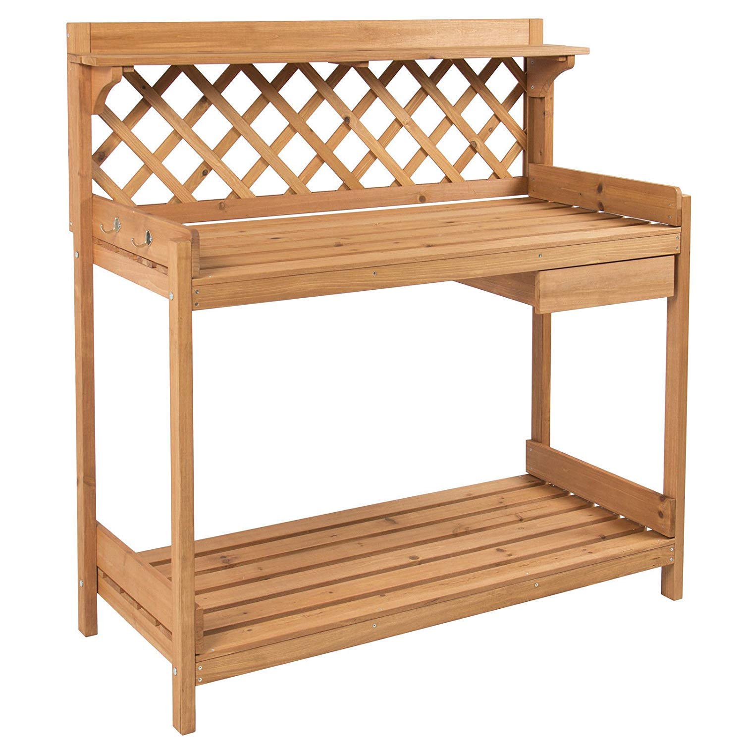 **Sturdy Solid Wood Outdoor Garden Potting Bench - Heavy Duty Planting Workstation for Gardening, Potting, and Planting - Perfect for Backyard, Greenhouse & DIY Projects**