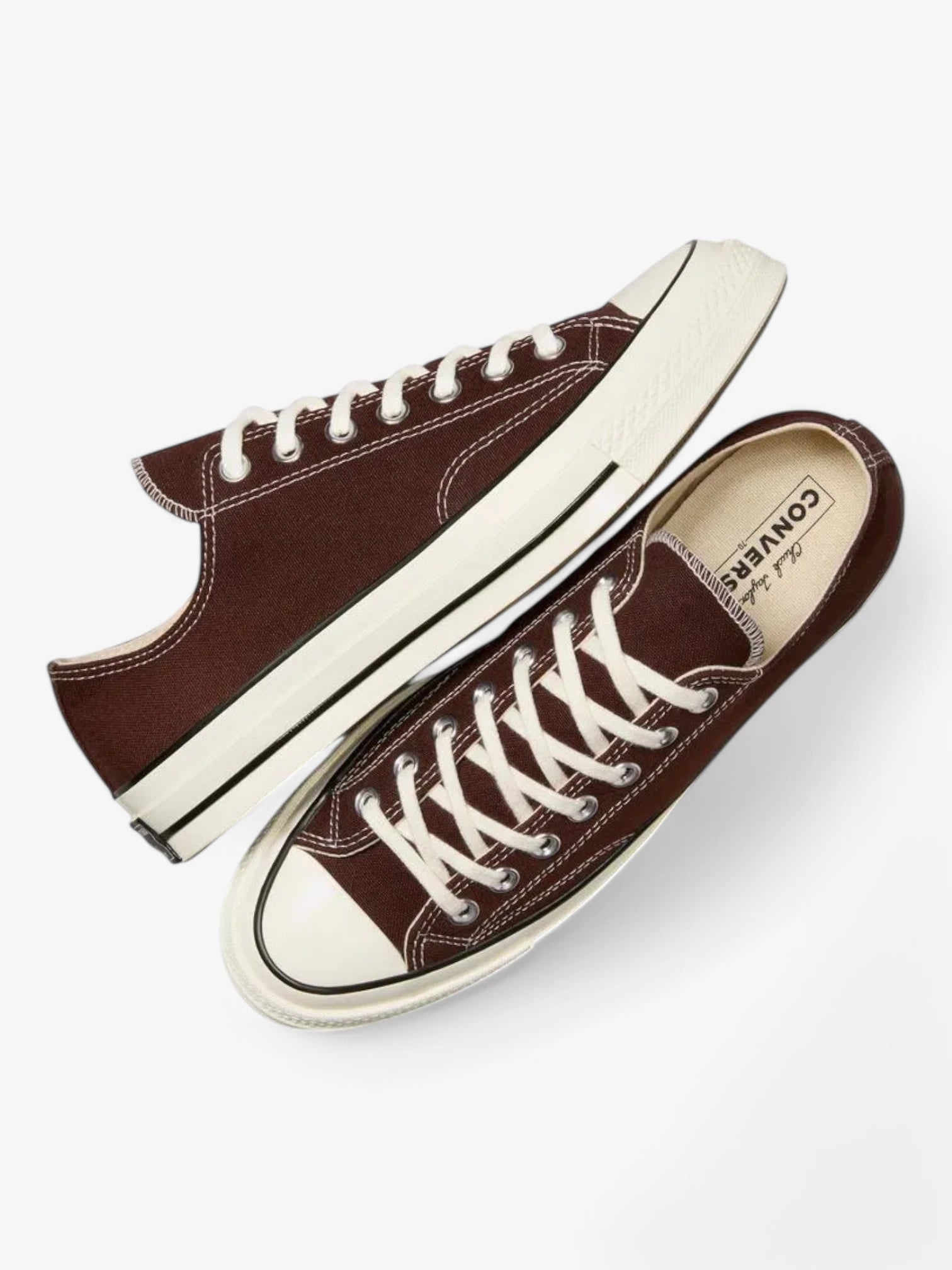 Converse Chuck 70 OX Sneakers - Dark Brown Leather High Top Shoes for Men & Women | Casual Streetwear & Vintage Style Fashion