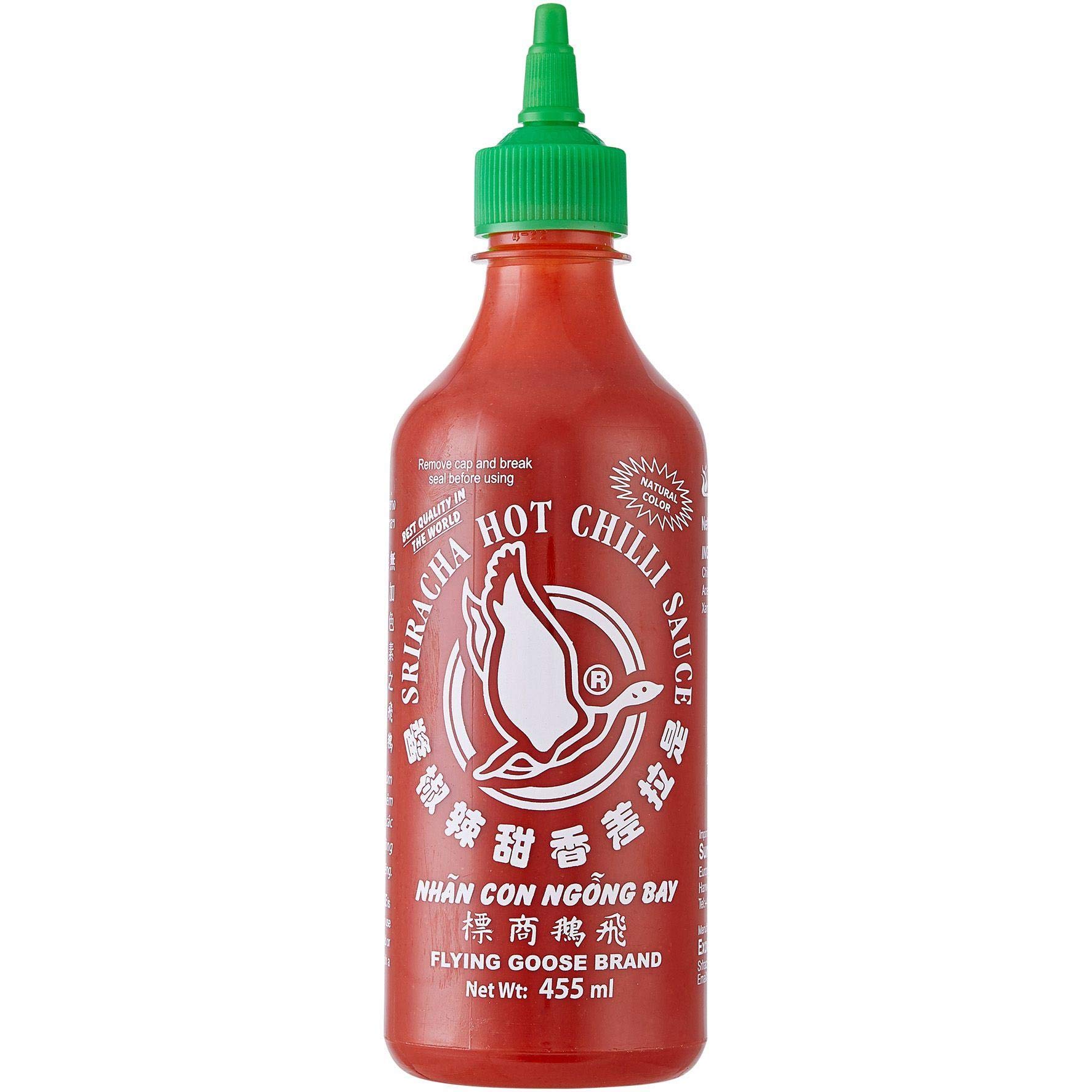 Flying Goose Sriracha Hot Chili Sauce 455ml - Spicy Thai Chili Sauce for Cooking, Dipping & Marinades - Perfect for Noodles, Stir-Fry & Asian Dishes