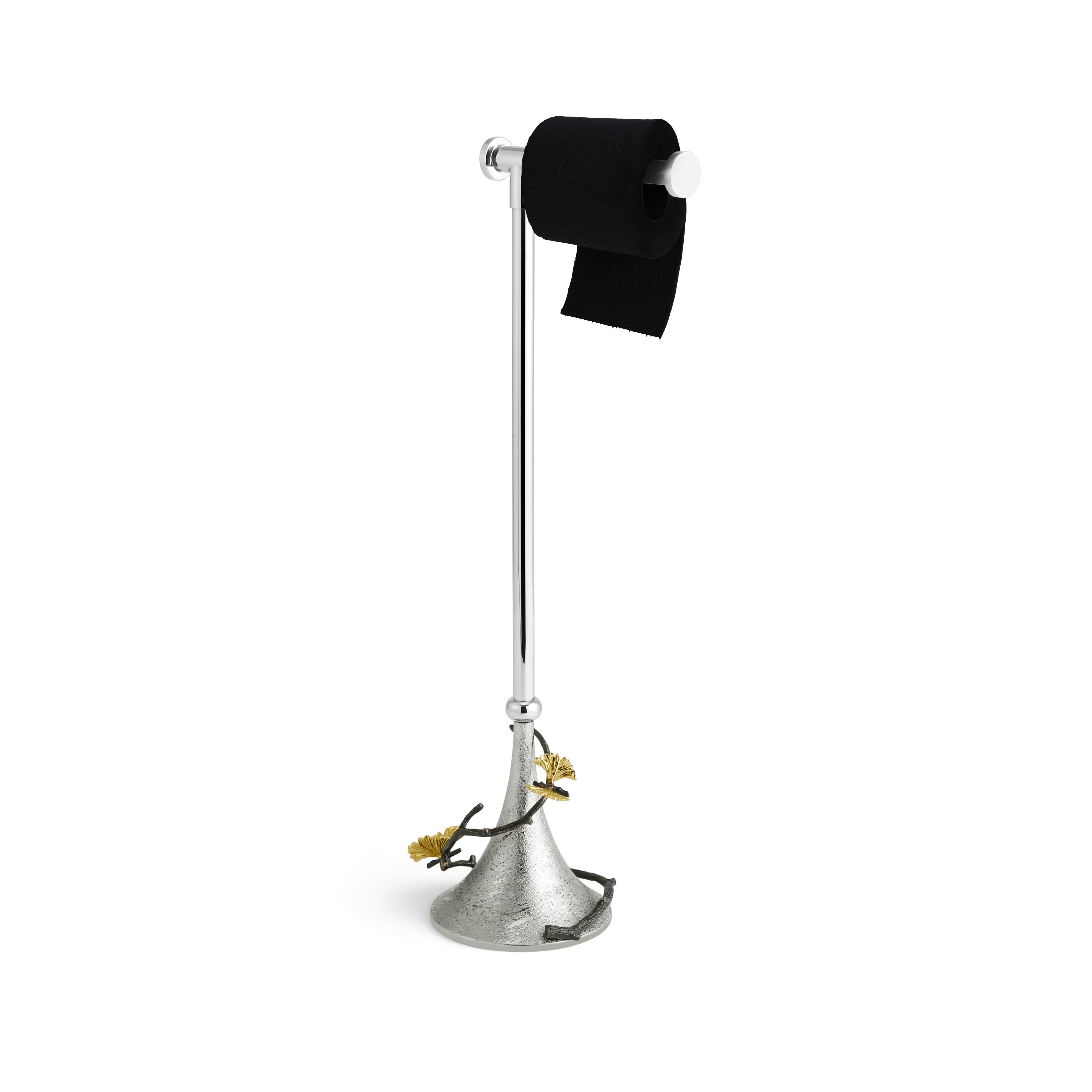 Butterfly Ginkgo Toilet Paper Holder - Elegant Bathroom Tissue Dispenser for Home & Office Decor | Perfect for Powder Rooms, Guest Bathrooms & Vanity Areas
