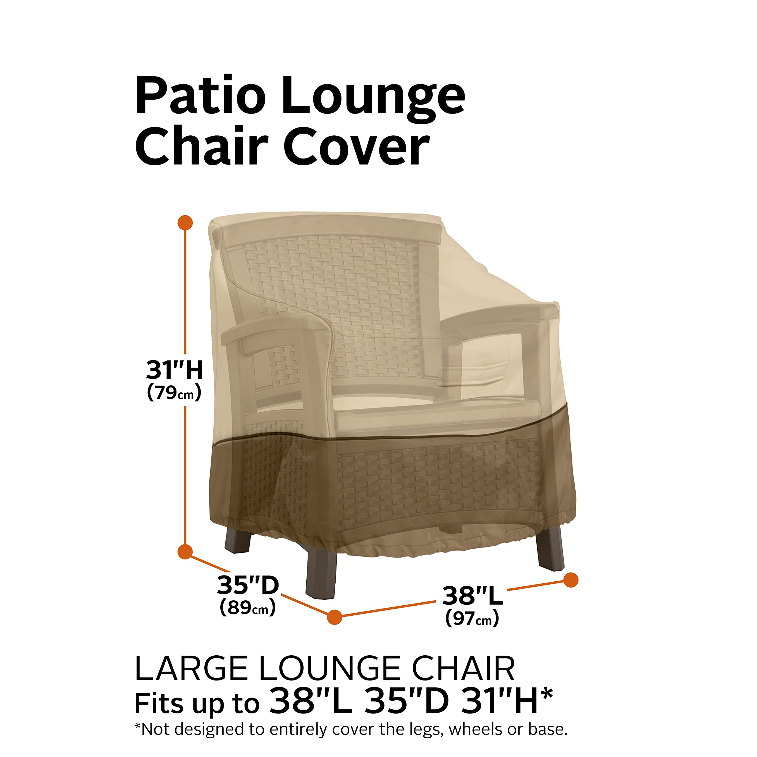 Classic Accessories Veranda Cover for Hampton Bay Spring Haven Wicker Patio Lounge Chairs | Durable Pebble Patio Furniture Covers | Perfect for Outdoor Protection and Weather Resistance