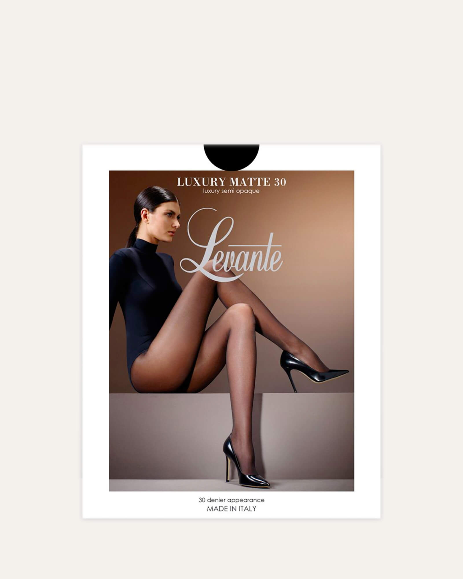 LEVANTE LUXURY Matte 30 Denier Tights for Women - Black Opaque Pantyhose, Comfortable & Stretchy - Perfect for Work, Party & Everyday Wear