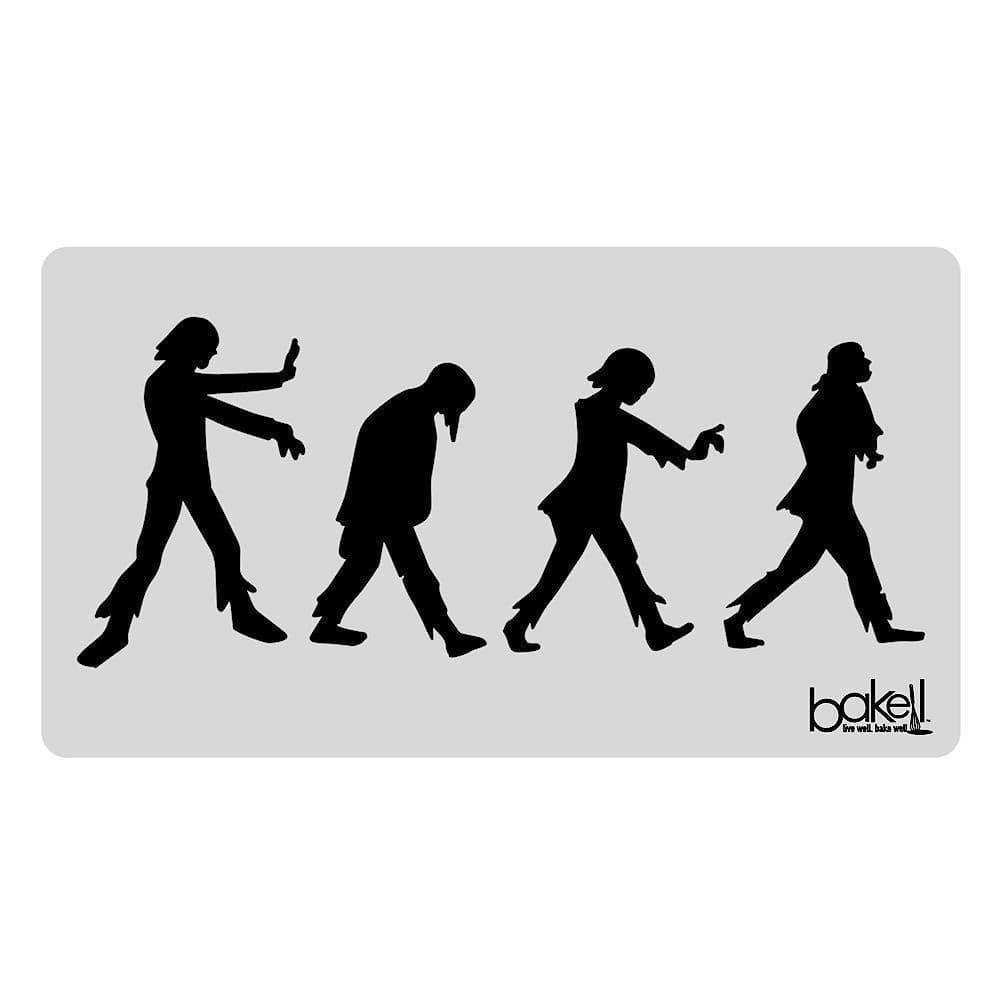 5x9 Zombie Walk Stencil - Halloween DIY Decoration, Graffiti Art Template for Walls, Pumpkins & Costumes - Perfect for Horror Parties & Scary Events