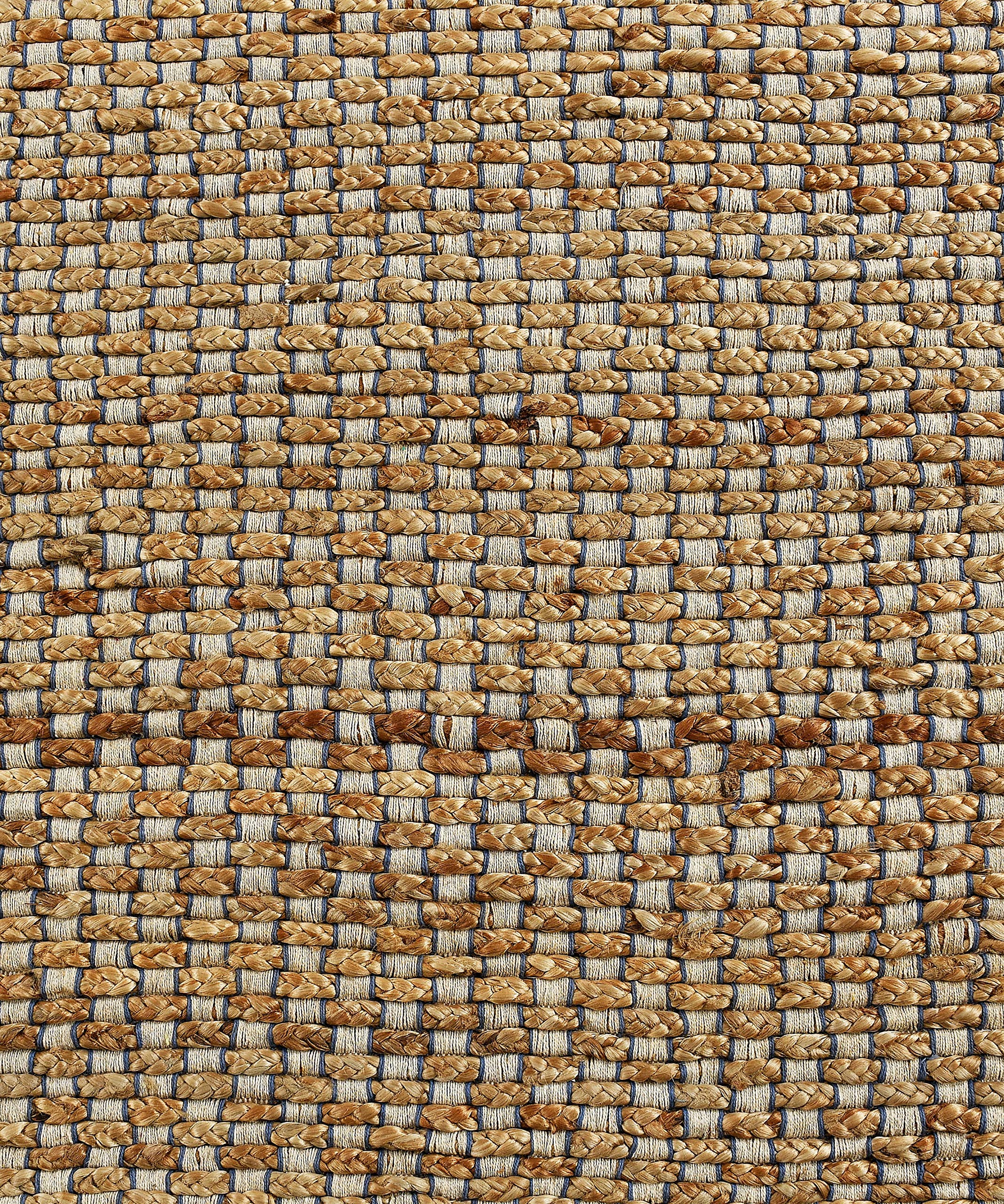 LR Home Interwoven Modern Natural Fiber Area Rug - 8' x 10' Tan/Indigo - Perfect for Living Room, Bedroom & Entryway - Eco-Friendly Floor Decor for Cozy Home & Office Spaces