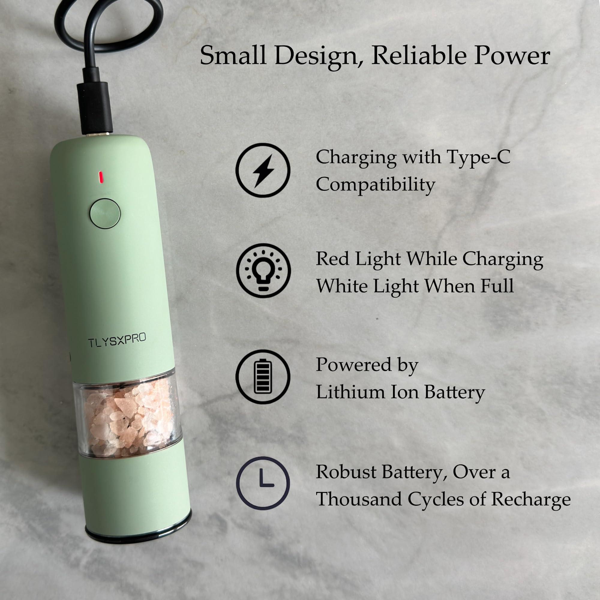 USB Rechargeable Electric Salt and Pepper Grinder Set - Adjustable Coarseness, One-Hand Operation Kitchen Gadgets (2 Pack, Greige & Buttercream) - Perfect for Cooking, Dining, and Gift Giving