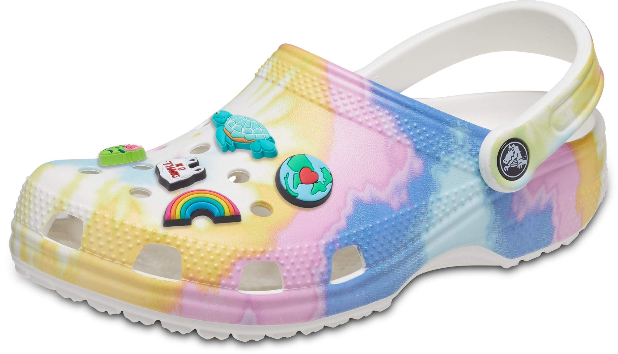 Crocs Classic Clog for Men & Women with 5-Pack Jibbitz Charms - Comfortable Slip-On Shoes for Casual Wear, Home, Garden, and Outdoor Activities
