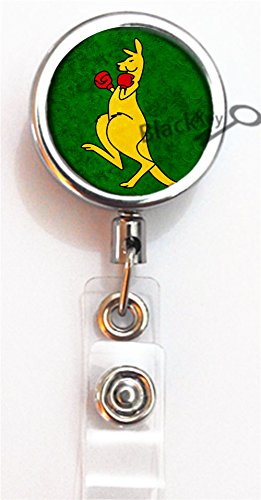 BlackKey Kangaroo Retractable ID Card Badge Holder Reel with Adjustable Lanyard & Belt Clip - 2032 | Perfect for Office, Security, Events & Conventions