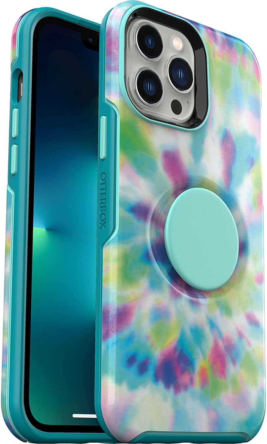 OtterBox Symmetry Series Case for iPhone 13 Pro Max & iPhone 12 Pro Max with PopSockets PopGrip - Slim Protective Phone Cover with Raised Edges | Day Trip Graphic Design | Perfect for Daily Use, Travel & Outdoor Activities