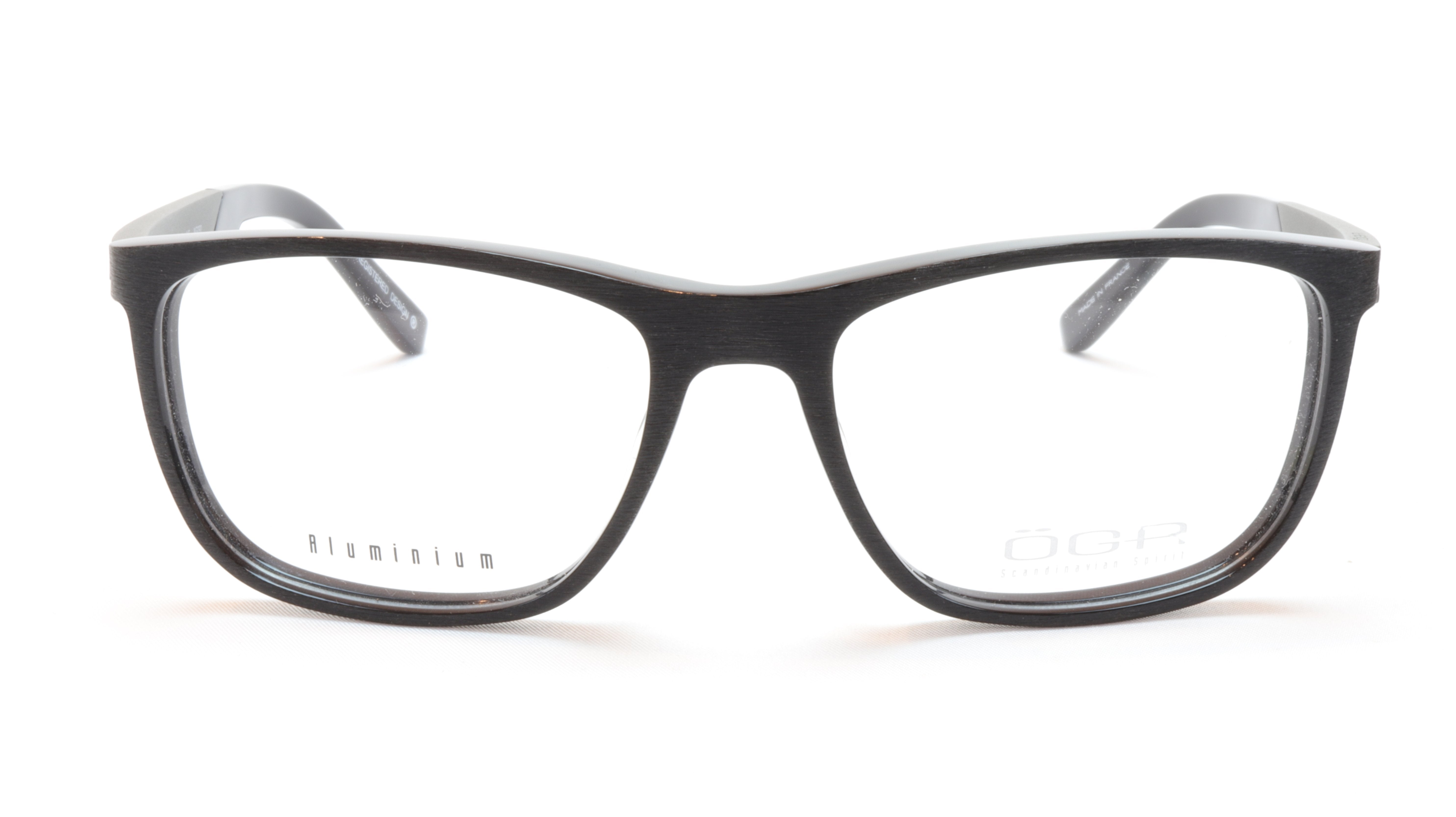 OGA Morel Eyeglasses Frame 77710 NG090 - Acetate Black Grey France Style - Size 54-17-140 - 37mm Bridge - Premium Eyewear for Men & Women - Perfect for Office, Reading & Fashion Accessories